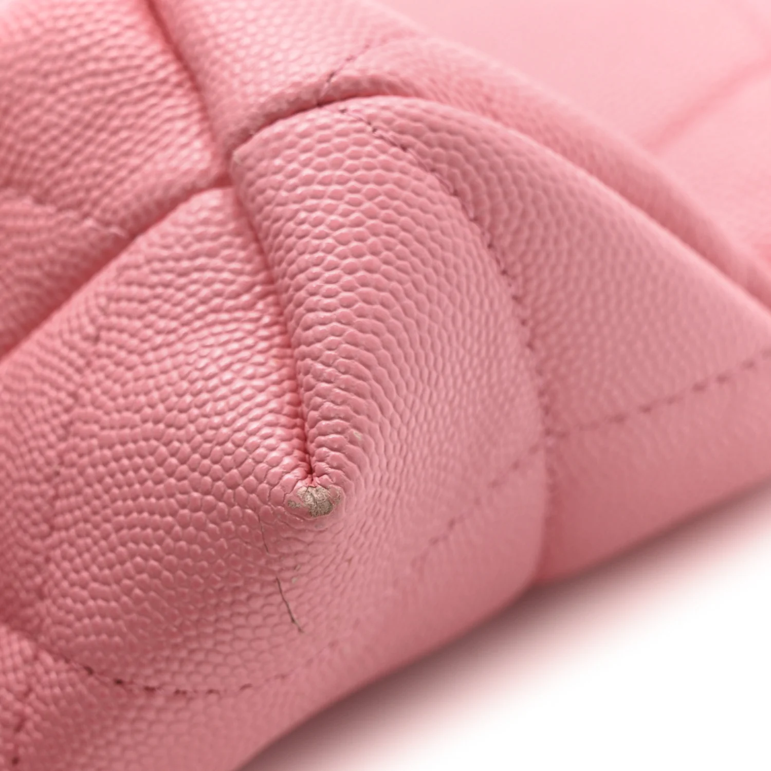 Caviar Quilted A Real Catch Clutch Pink - Top Club