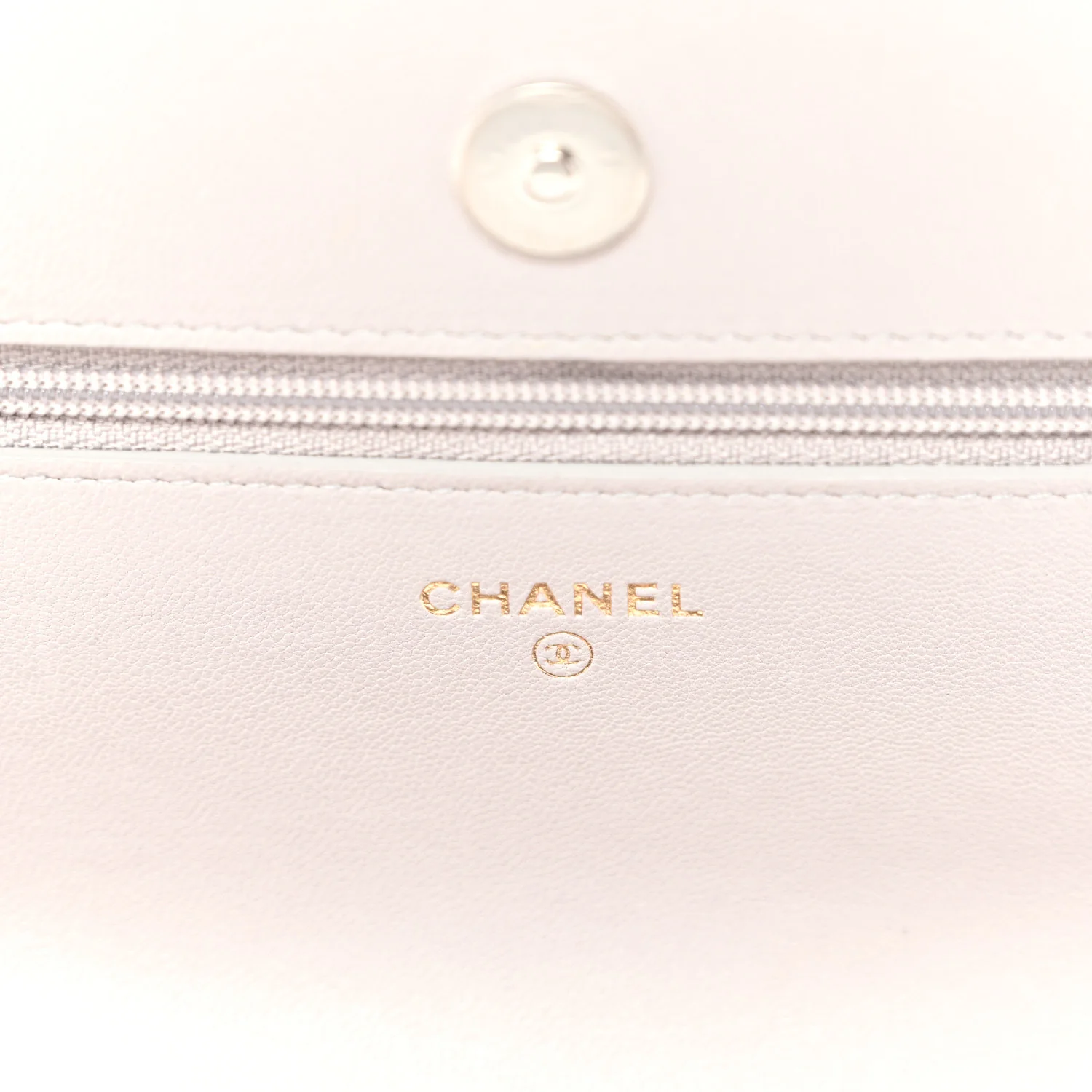 Lambskin Quilted Chanel 19 Wallet On Chain WOC Grey - Top Club