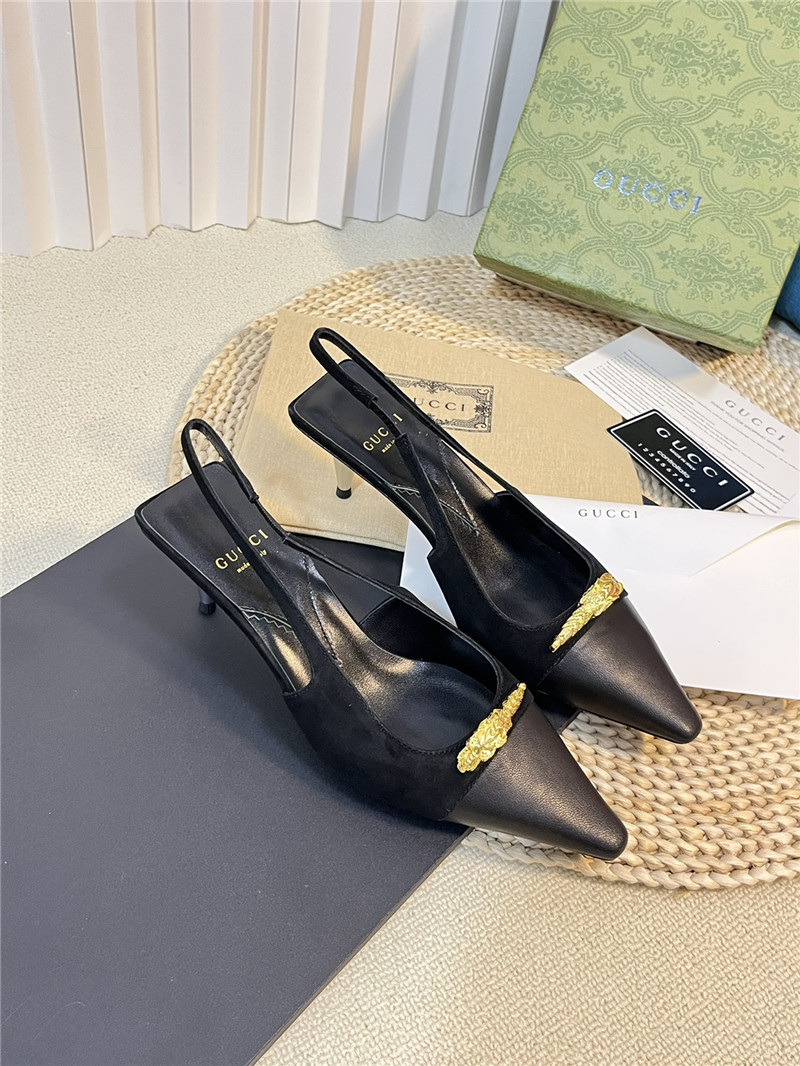 gucci women s pointed toe metal buckle shoes - Sneaker Replica Workshop