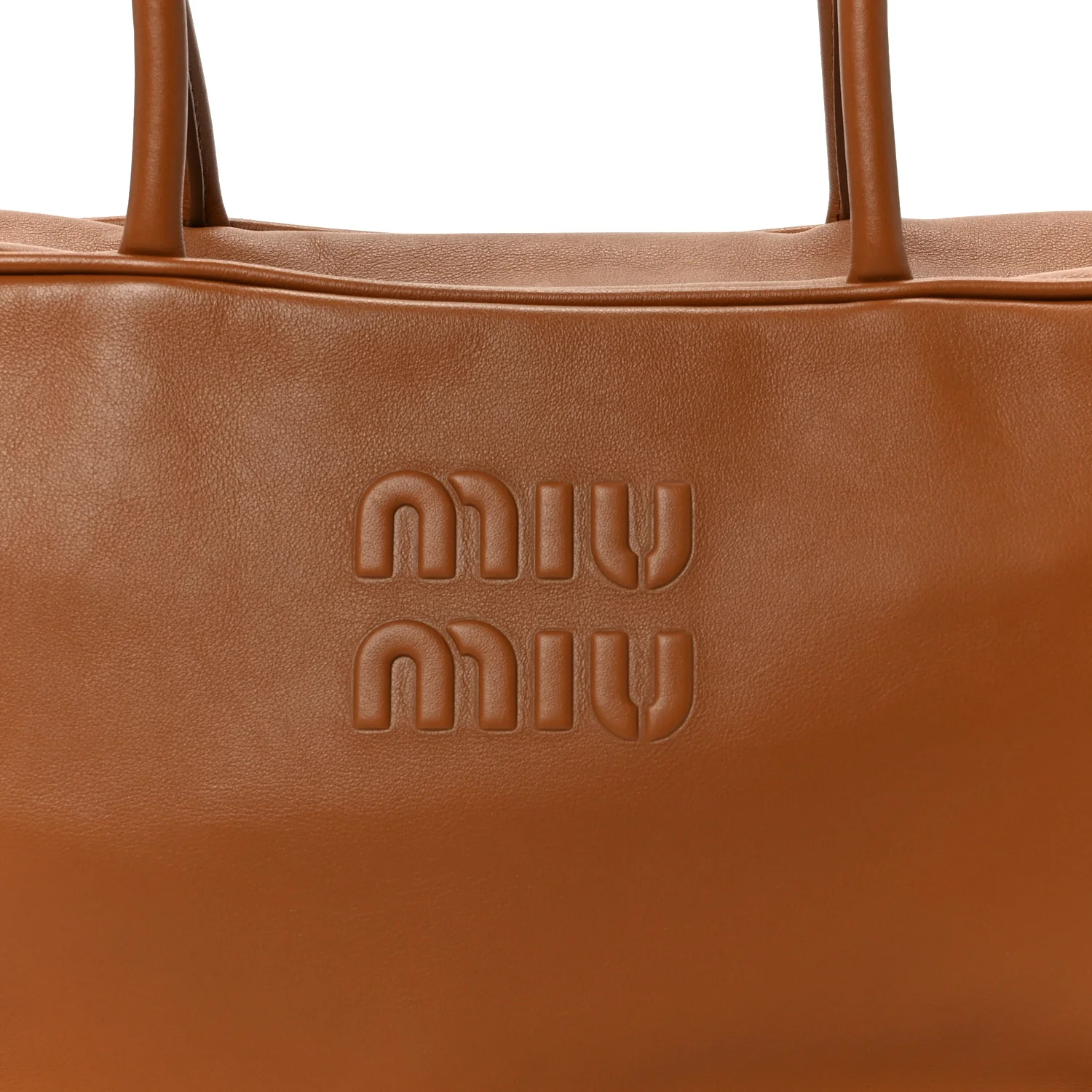 Soft Calf Softy Large Beau Top Handle Bag Cognac - Top Club