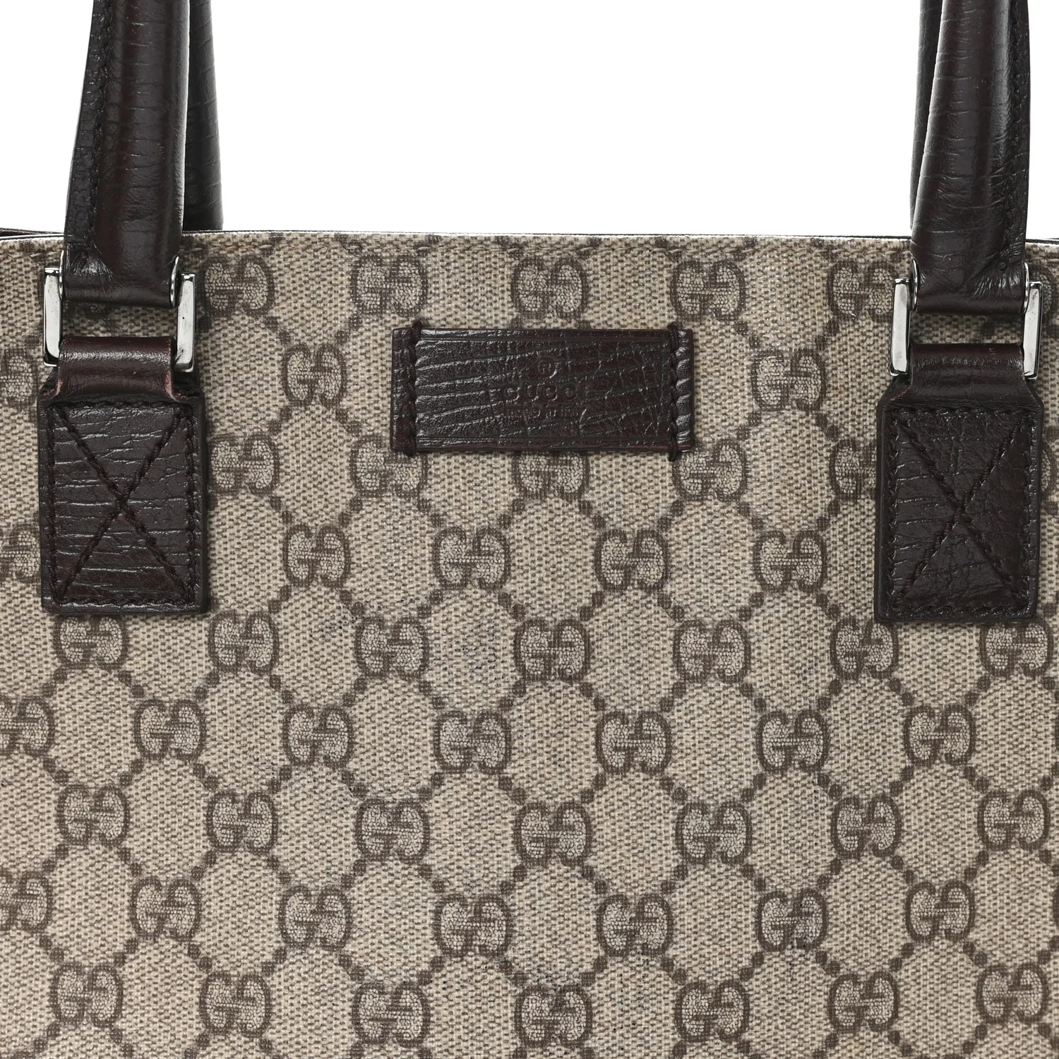 GG Plus Monogram Small Vertical Tote Dark Brown - Top Club