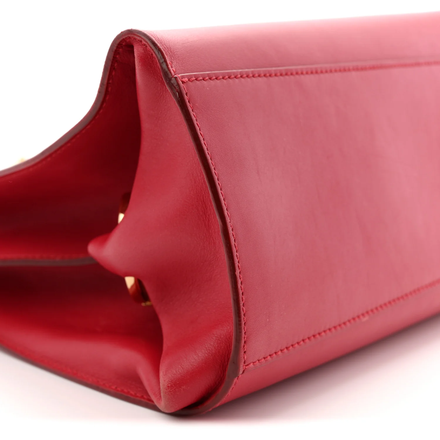 Calfskin Medium Sofia Shoulder Bag Red - Top Club