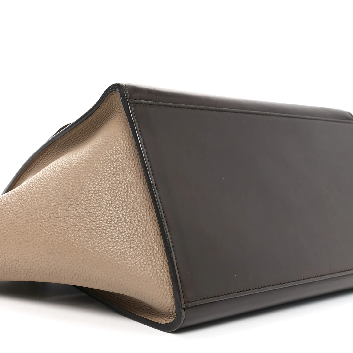Sleek Calfskin Tri-color Small Trapeze Wine - Top Club