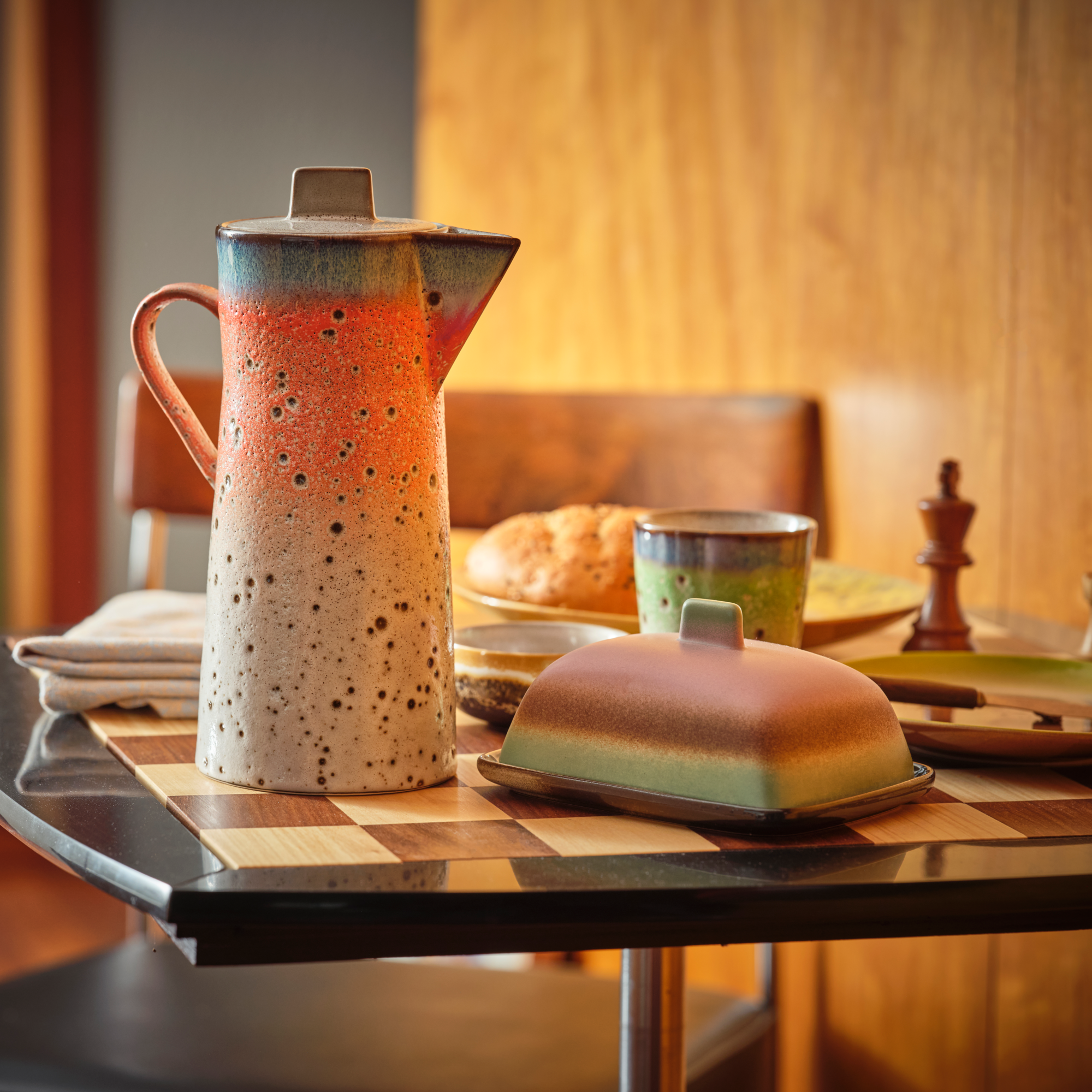Ceramic 70's botervloot mercury