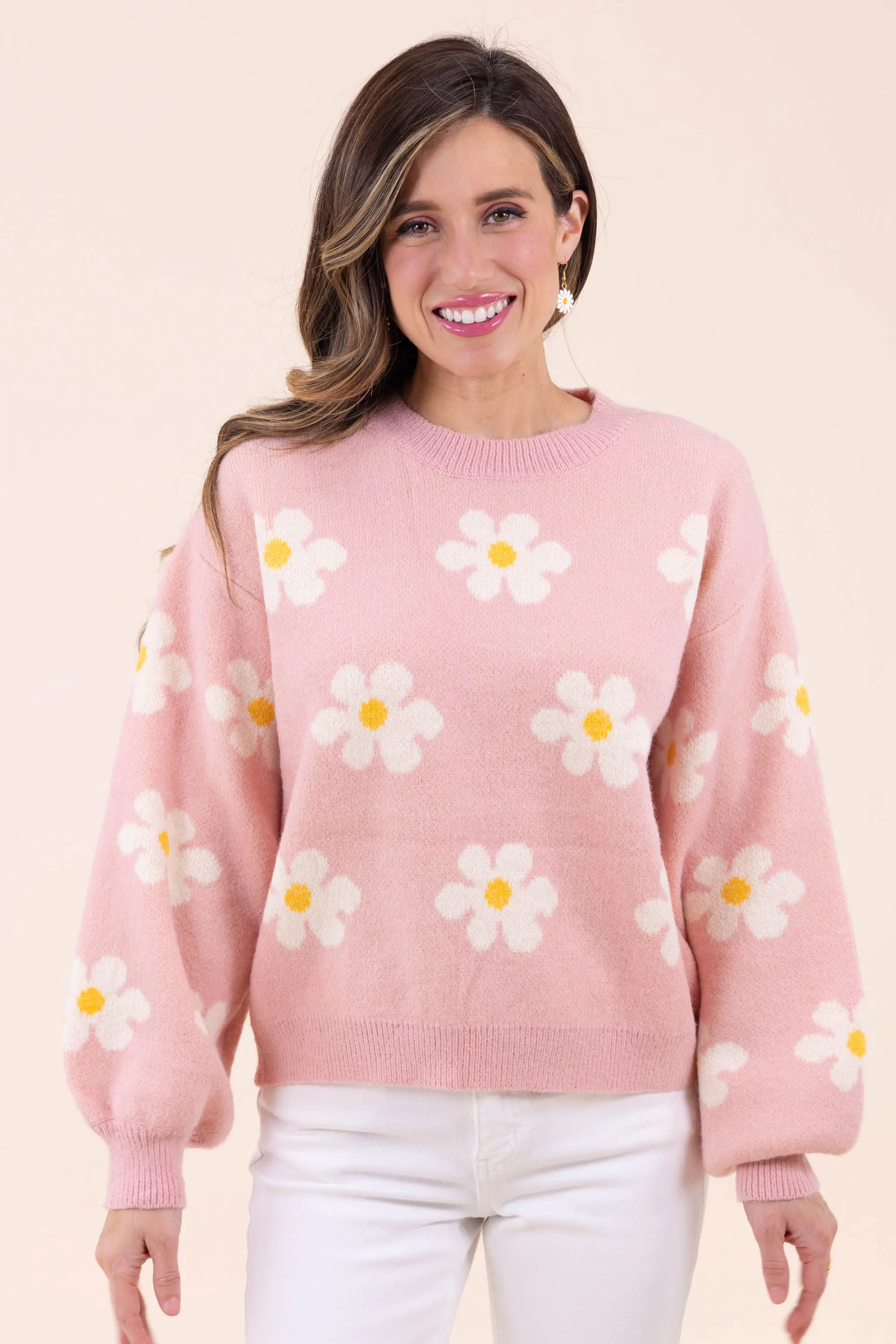Let's Just Stay Floral Sweater - ALJEGJ