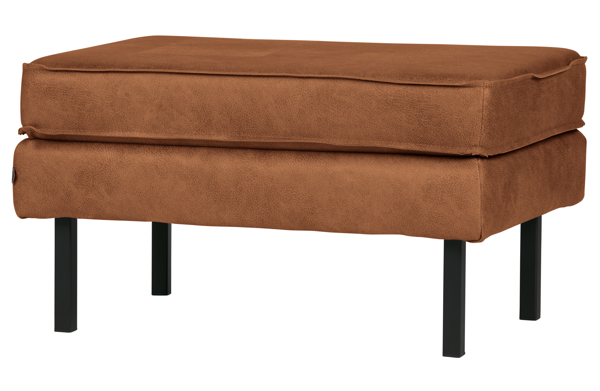 BePureHome hocker Rodeo op poten Rodeo hocker op poten Leer Cognac