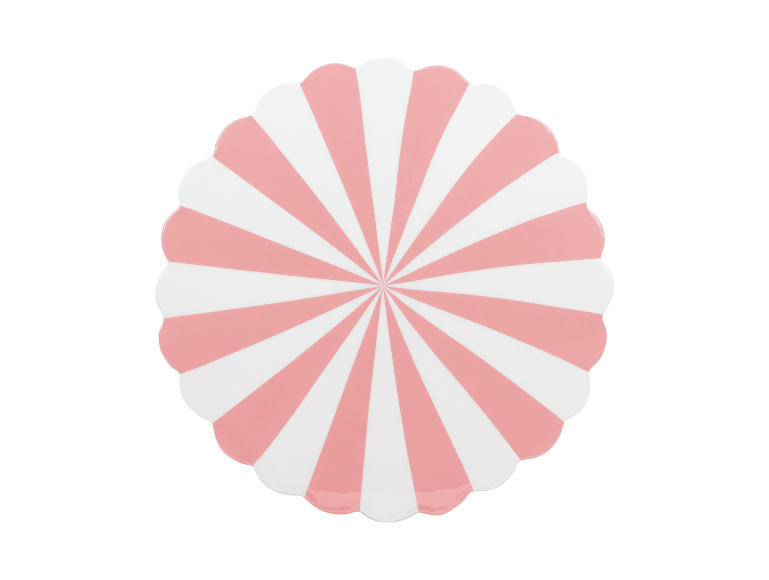 Stool Candy Swirl enamel flamingo pink & white