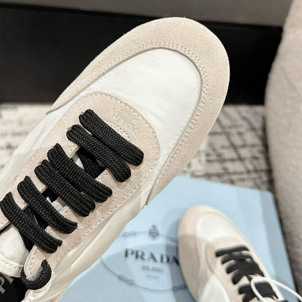 PRADA Collapse Re-Nylon and suede sneakers - Top Club