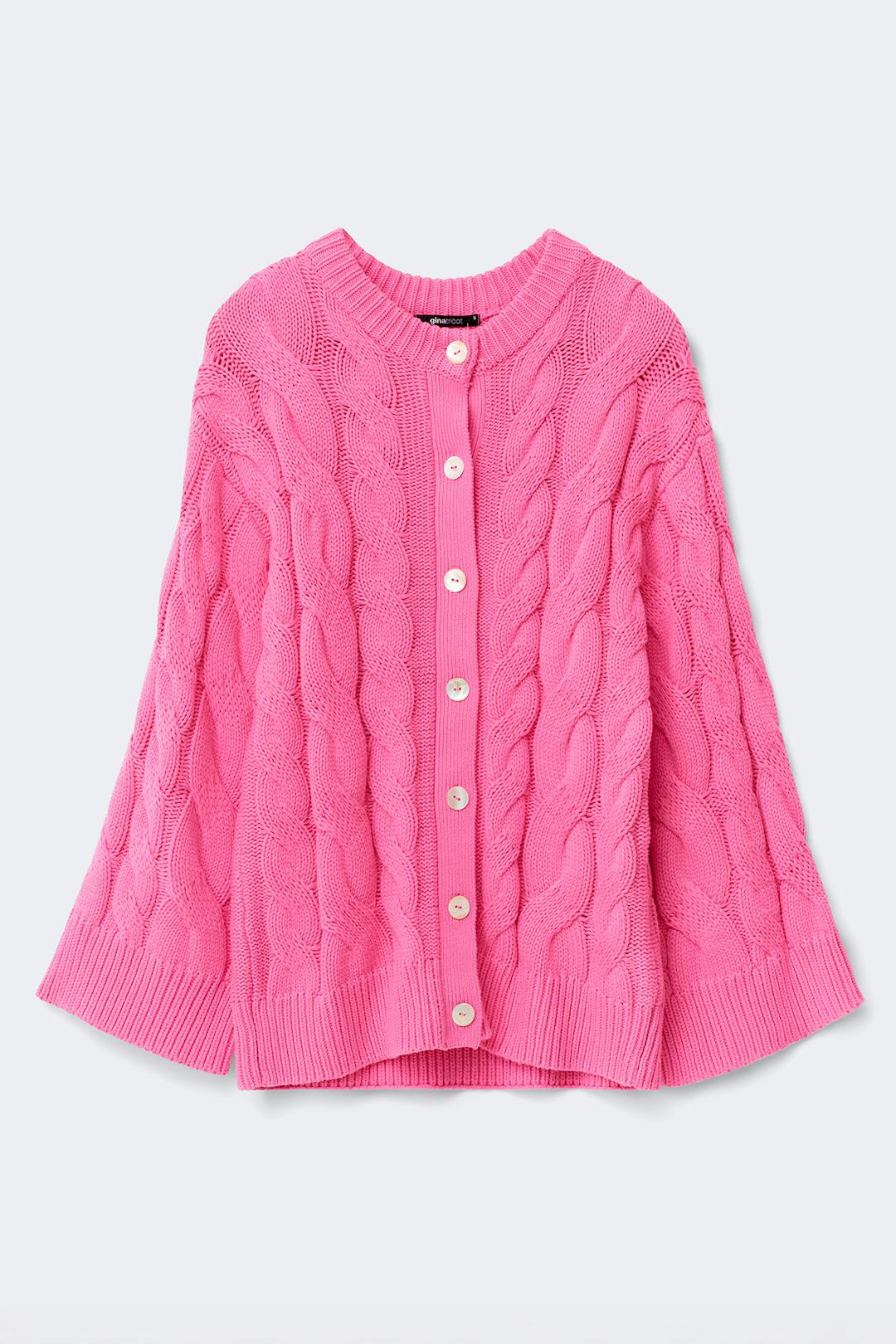 Gina Tricot chunky knitted cable cardigan
