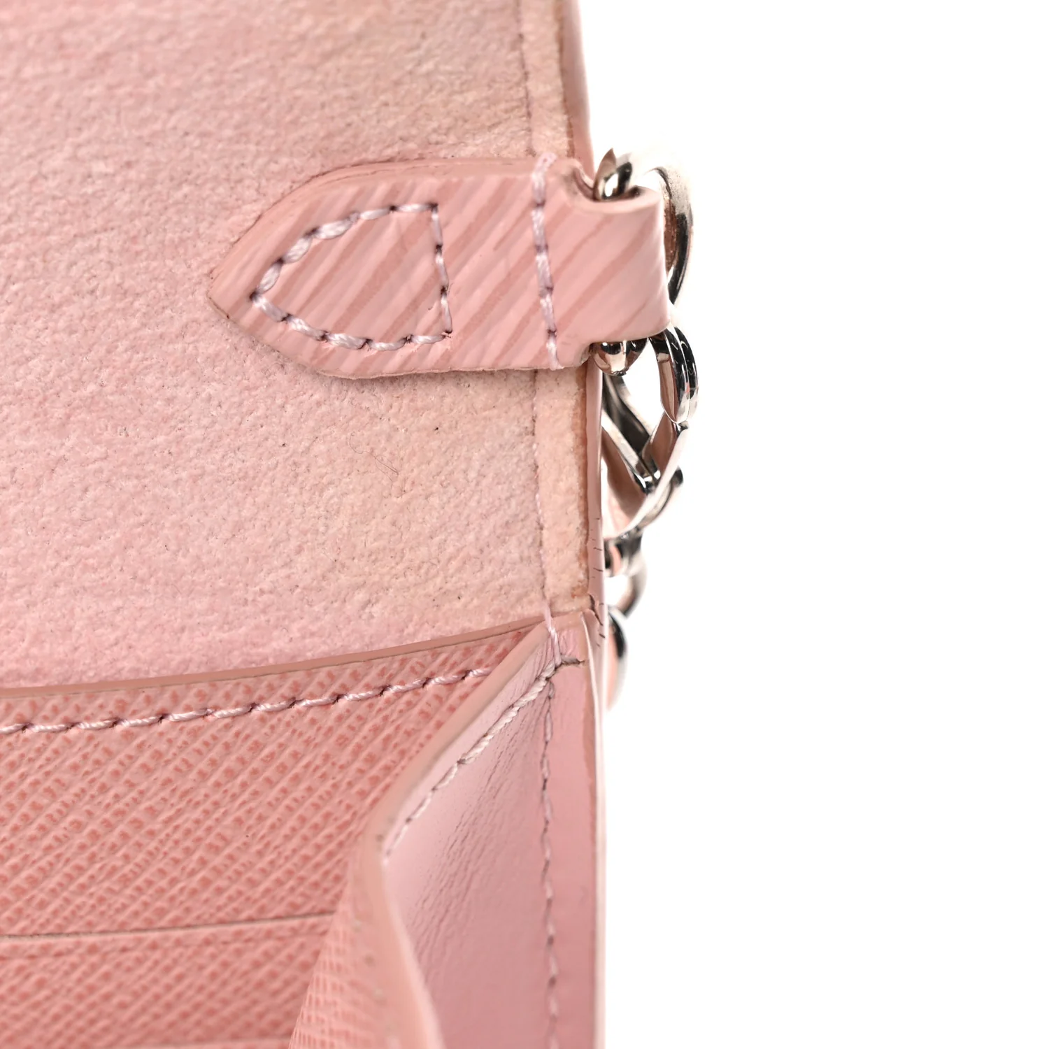 Epi Twist Belt Chain Wallet Rose Ballerine - Top Club