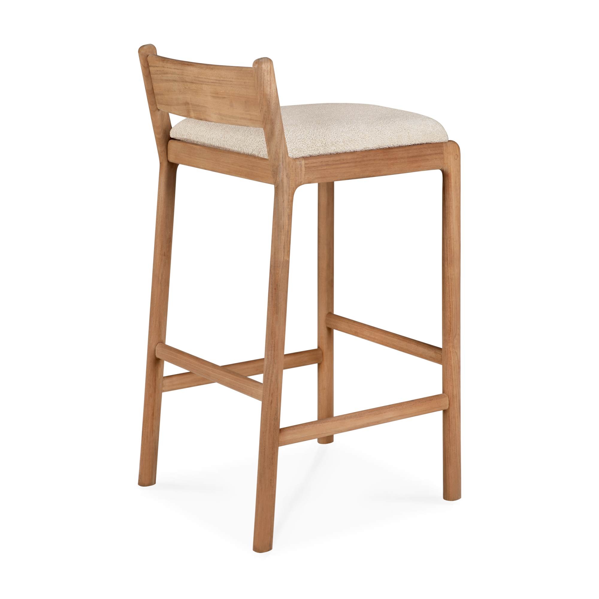 Barkruk Jack outdoor teak naturel kussen