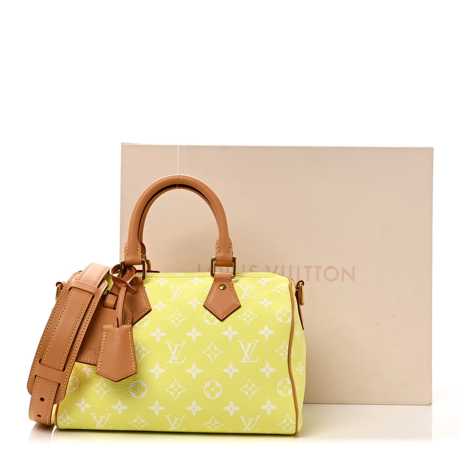 Calfskin Monogram Speedy P9 Bandouliere 25 Lemonade Yellow - Top Club