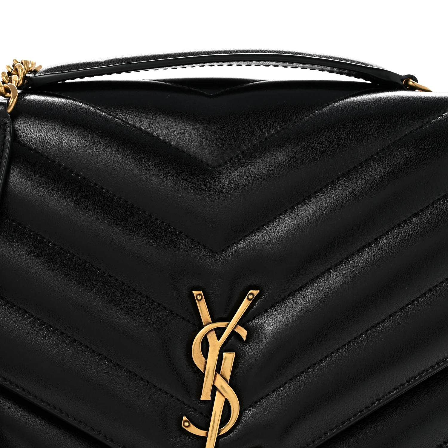 Lambskin Quilted Monogram Large Loulou Black - Top Club
