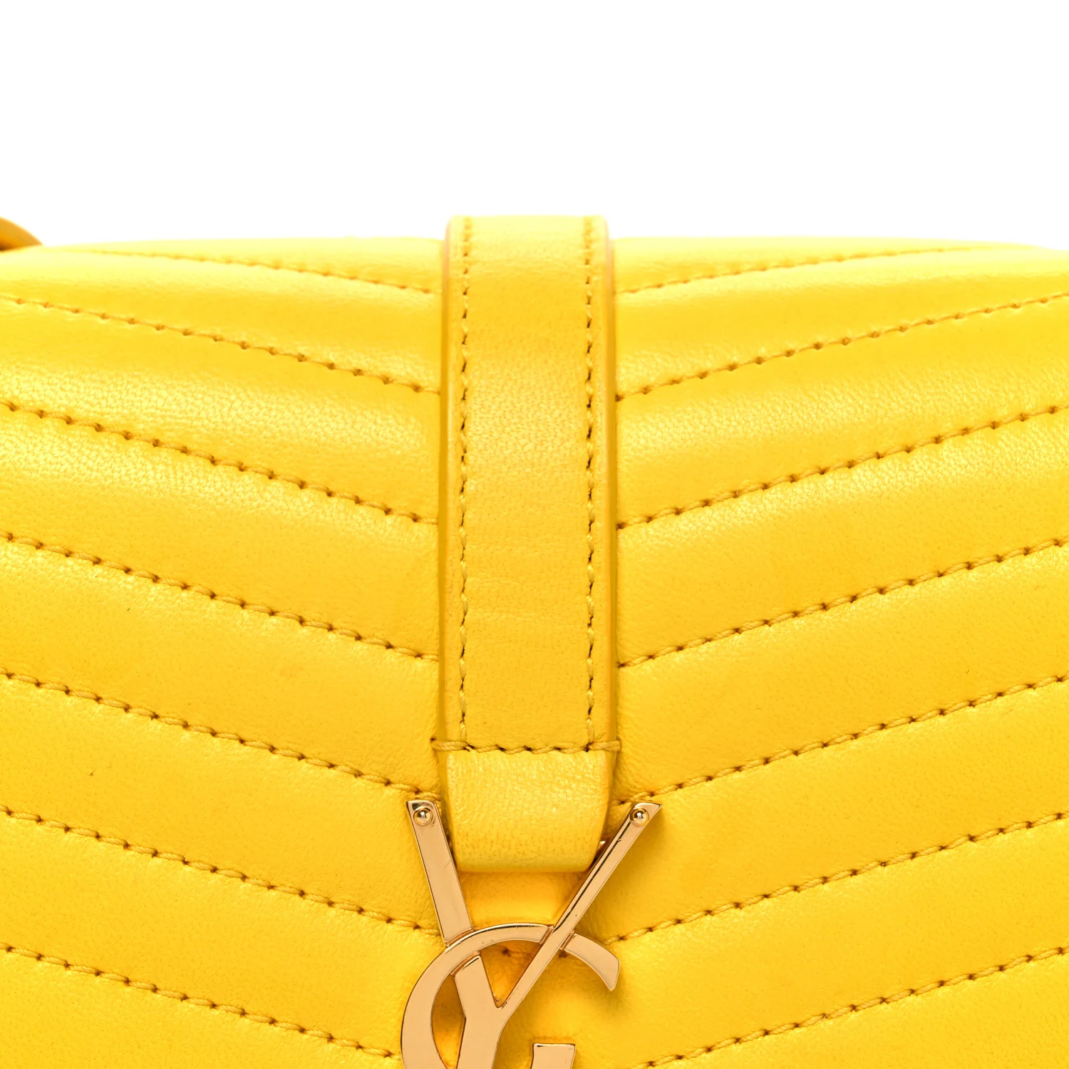 Lambskin Matelasse Chevron Monogram Small Sulpice Bag Mimosa - Top Club