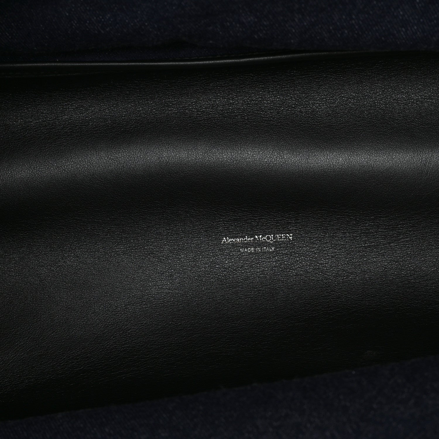 Calfskin Denim Large The Bow Bag Blue Black - Top Club