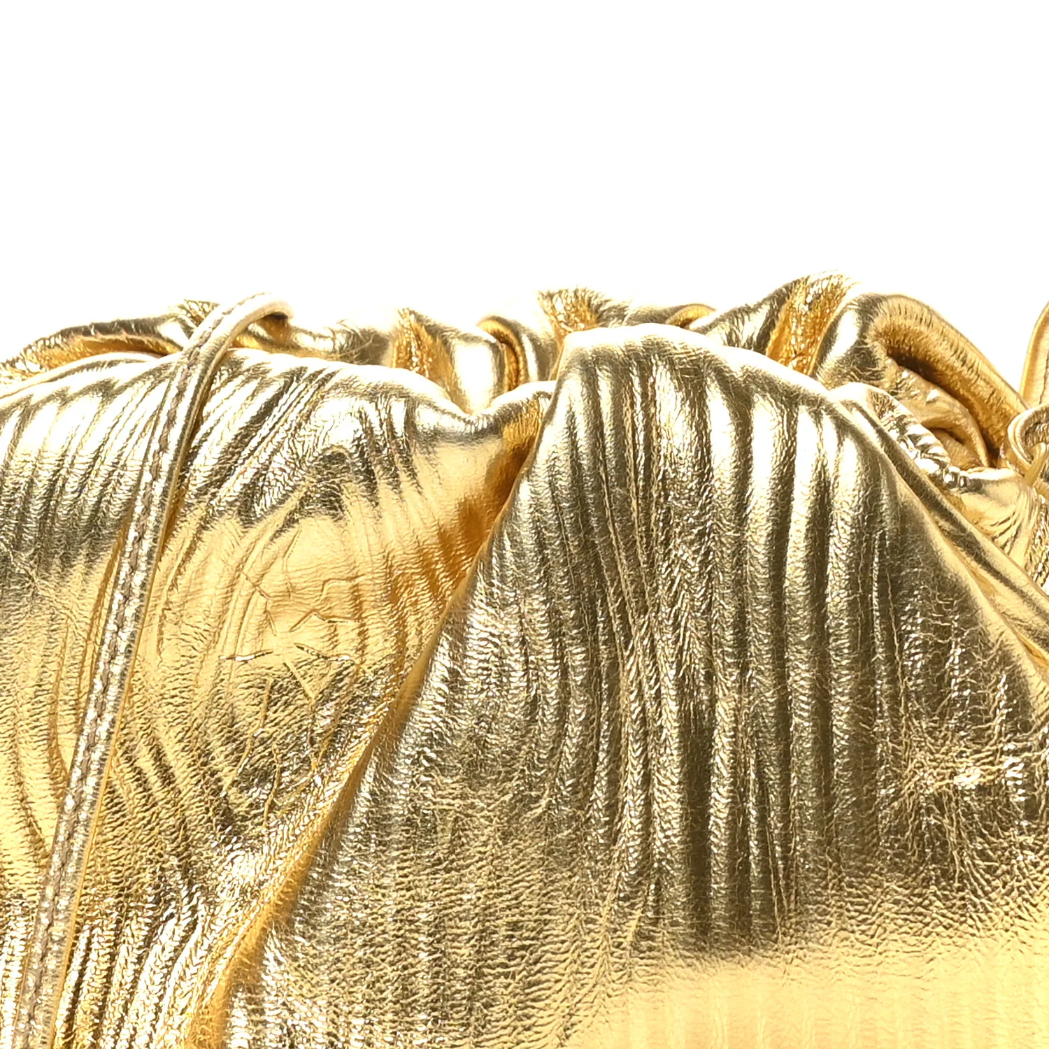 Metallic Bark Calfskin The Mini Pouch Gold - Top Club