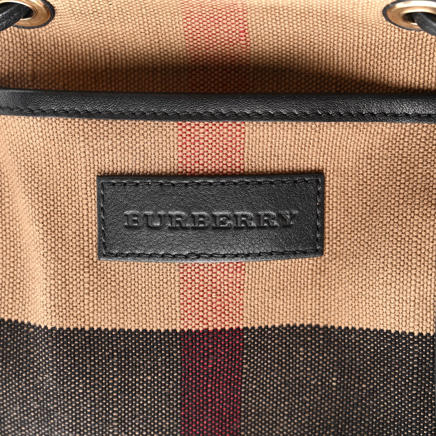 Overdyed Canvas Mega Check Heart Print Medium Chiltern Backpack Black - Top Club