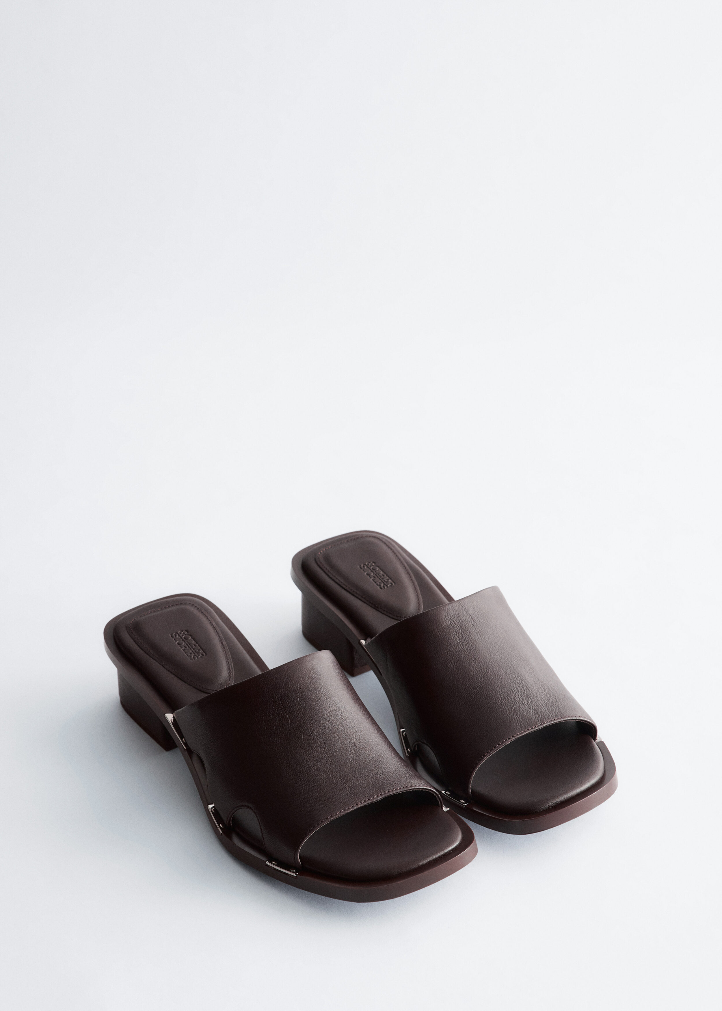& Other Stories BLOCK HEEL LEATHER SANDALS