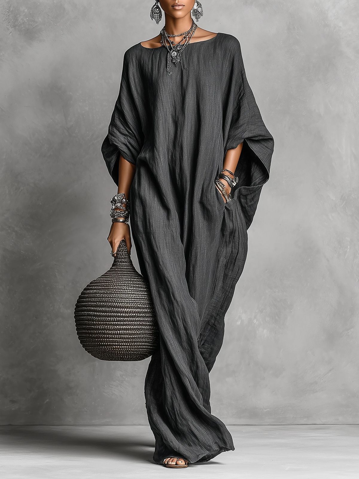 Minimalist Casual Sleeveless Cotton And Linen Long Dress - Nordfashionstorm - Women's Clothing, Fashion for You - Nordfashionstorm.com