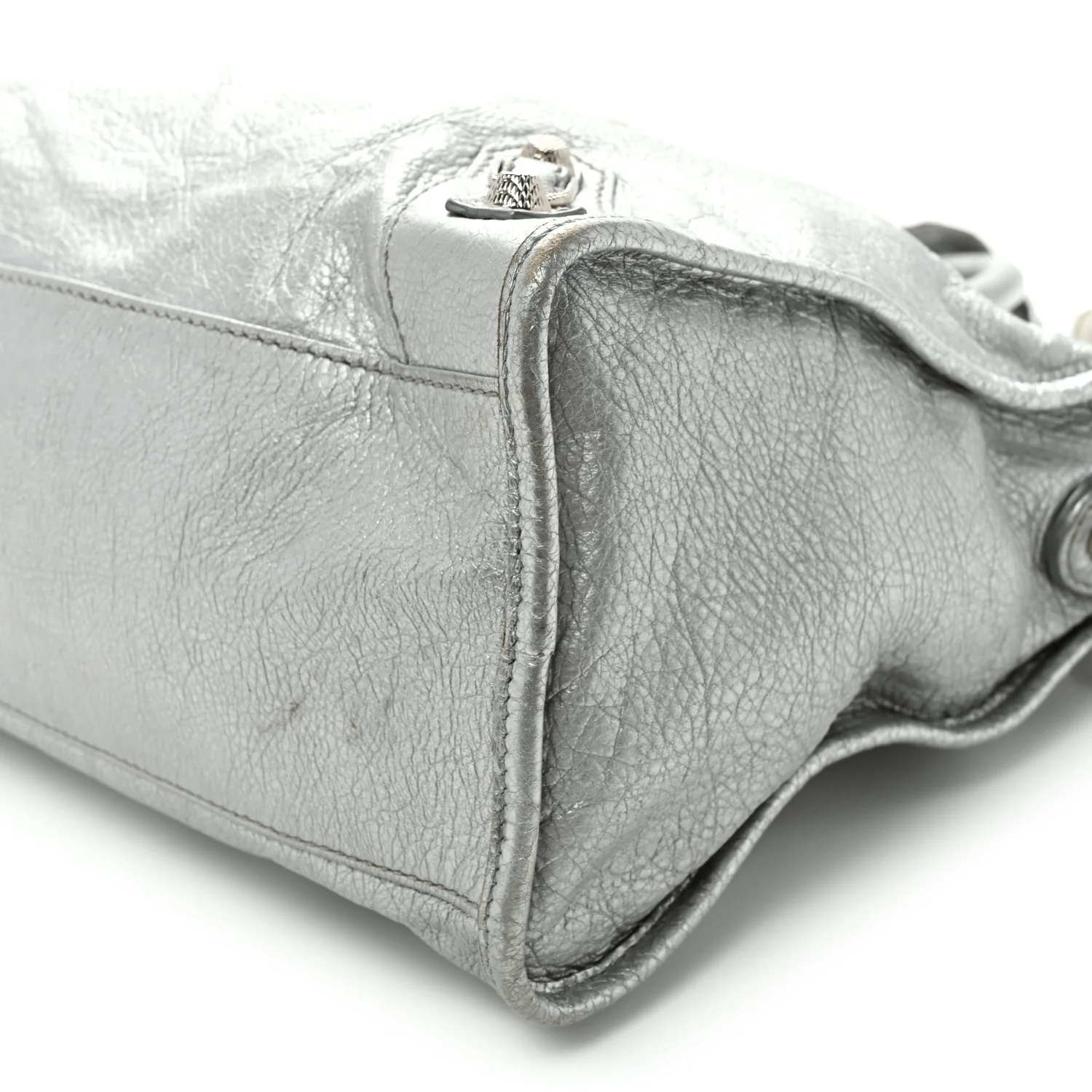 Metallic Agneau Giant 12 Silver Hardware City Gris Aluminum - Top Club