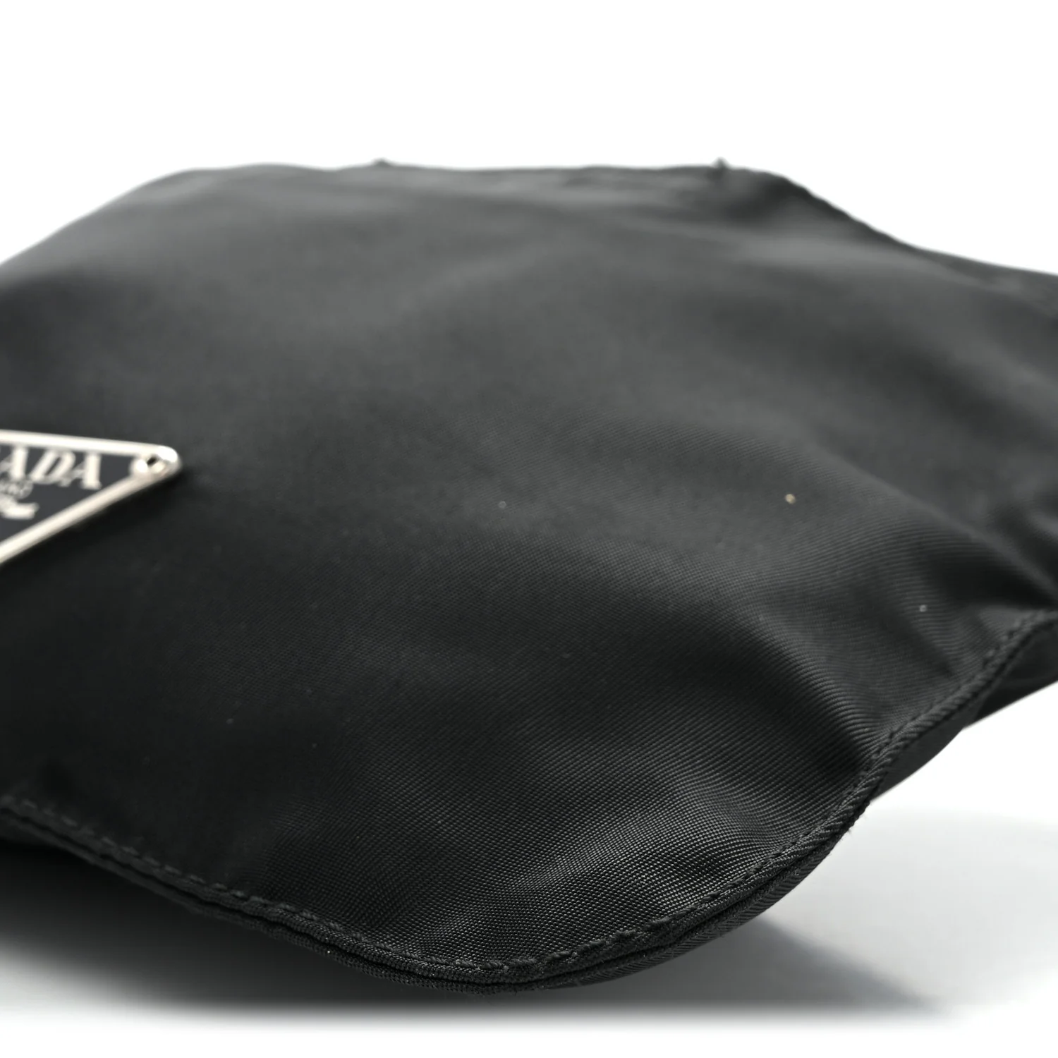 Nylon Mini Flat Messenger Bag Black - Top Club