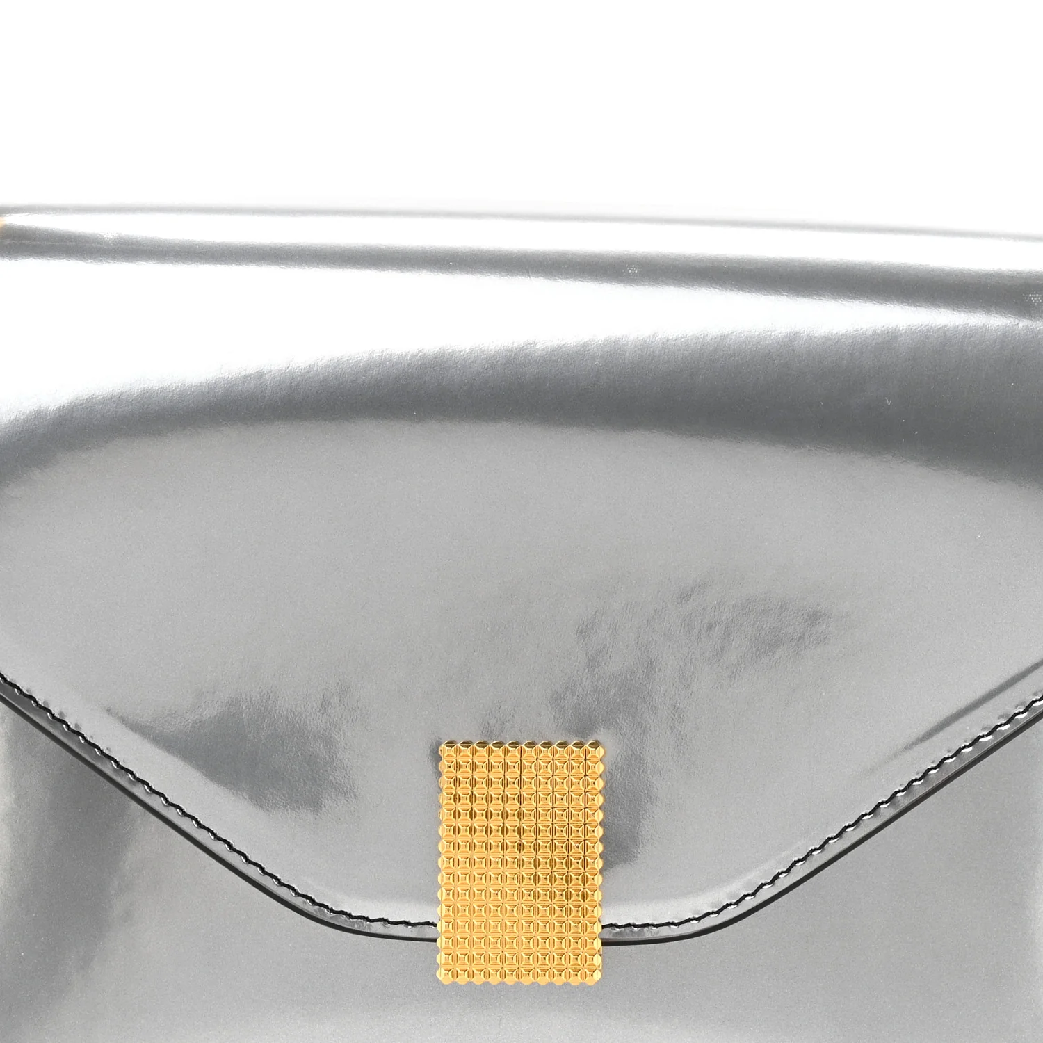 Metallic Calfskin Concerto Bag SIlver - Top Club