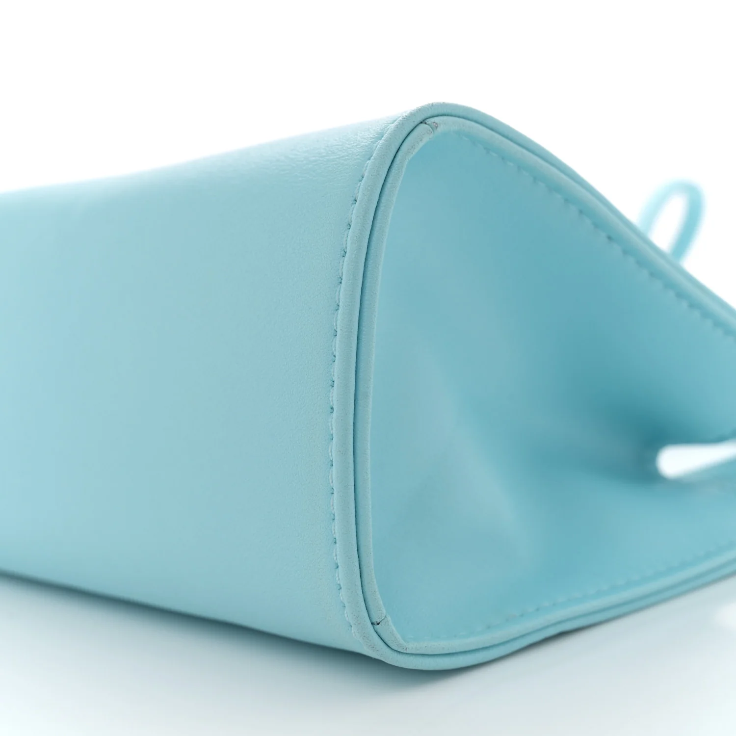Vegan Leather Small Shopping Bag Pool Blue - Top Club