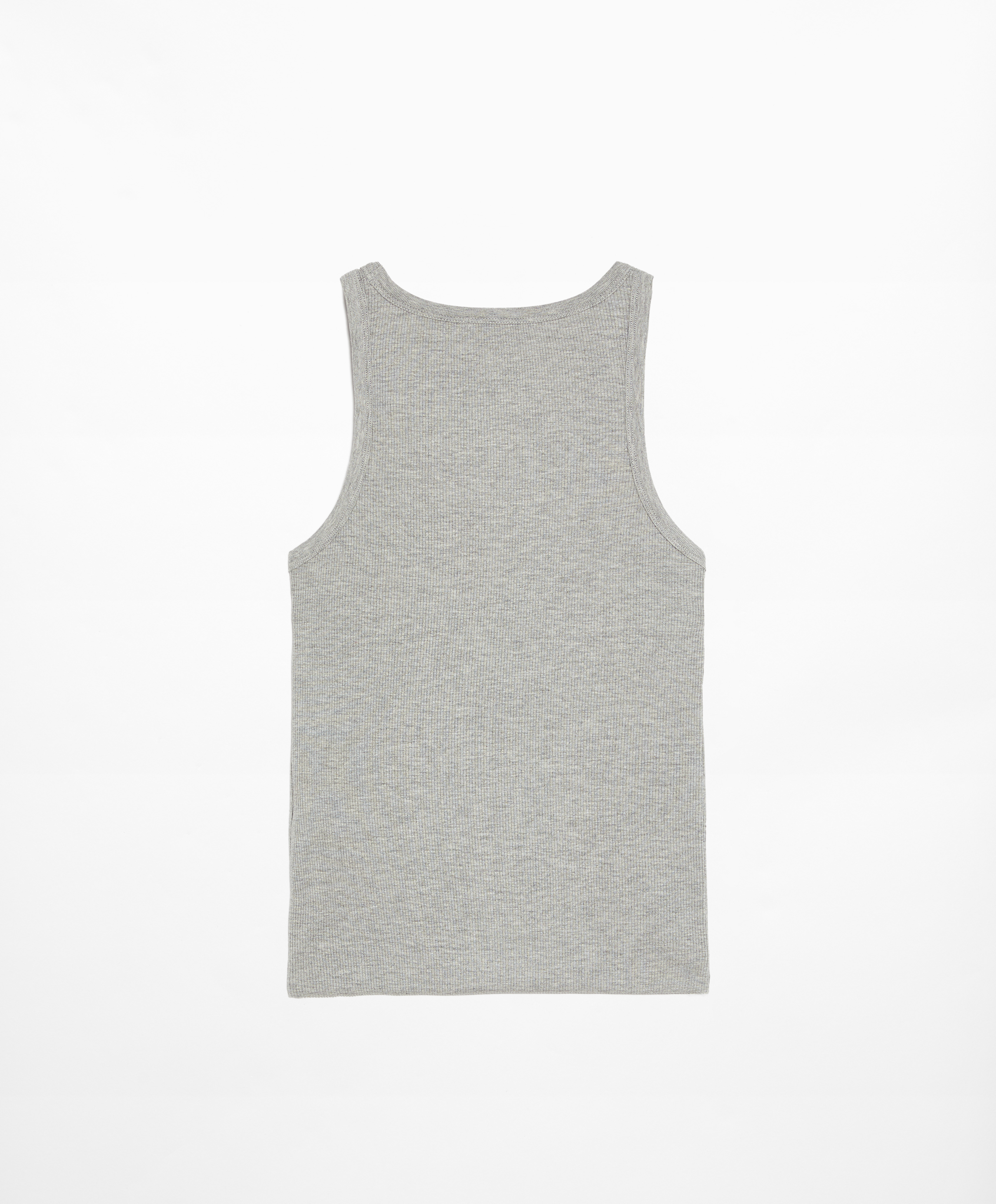 OYSHO Rib vest top with cotton and modal
