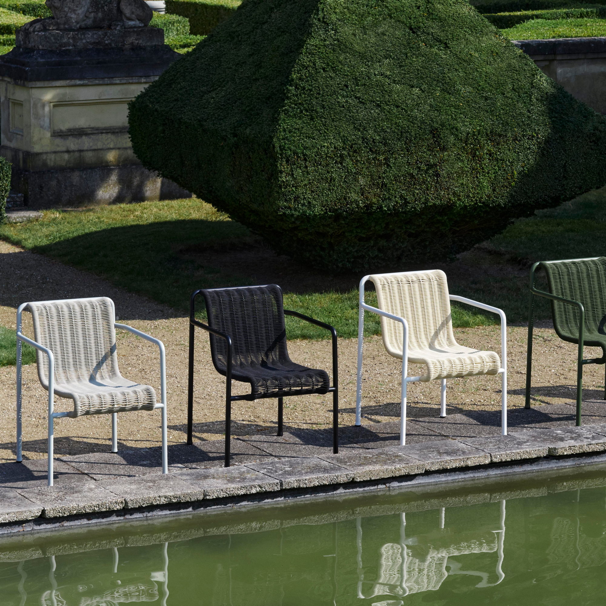 Tuinstoel Palissade Cord Dining met armleuning anthracite