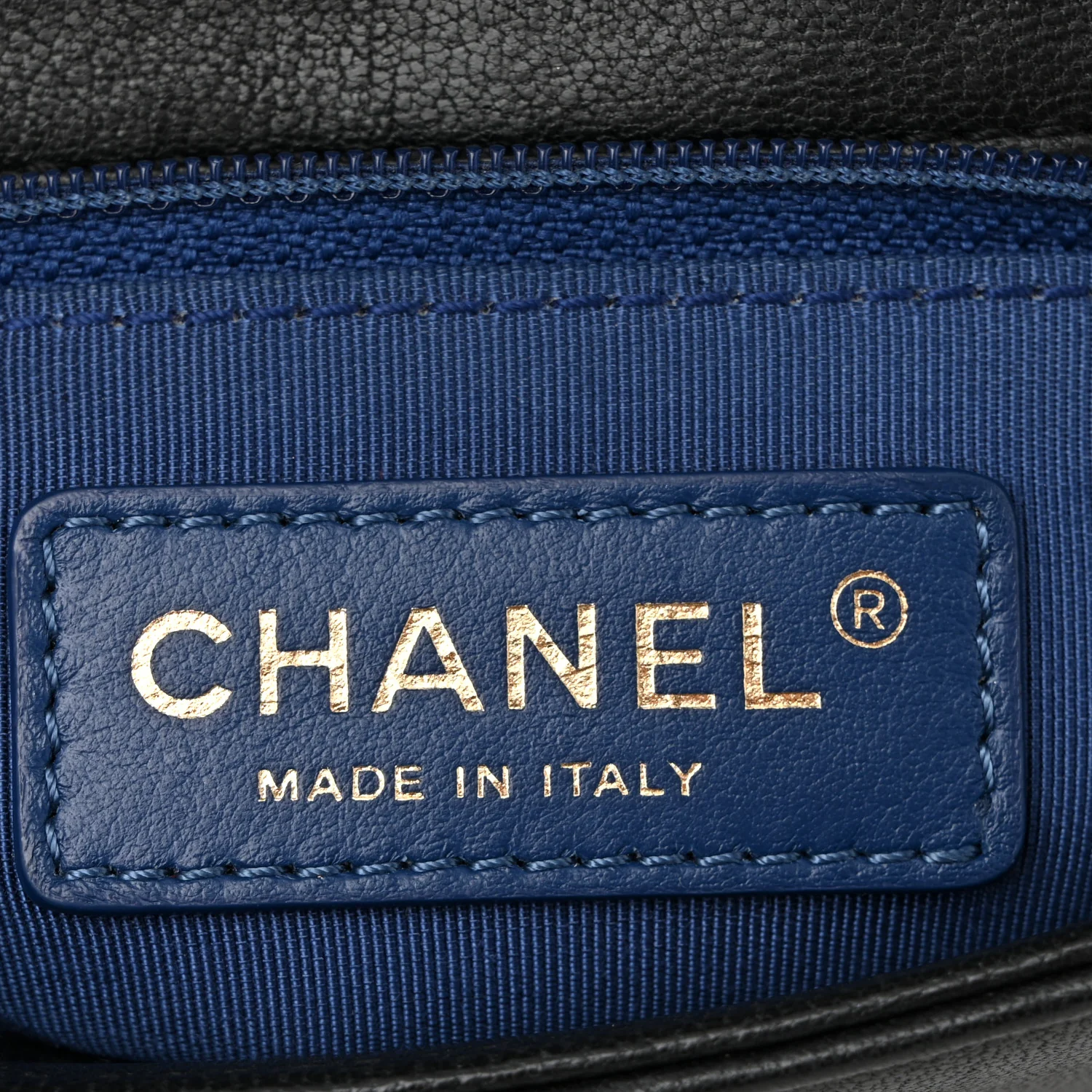 Sheepskin Quilted Small Mademoiselle Flap Black Blue - Top Club