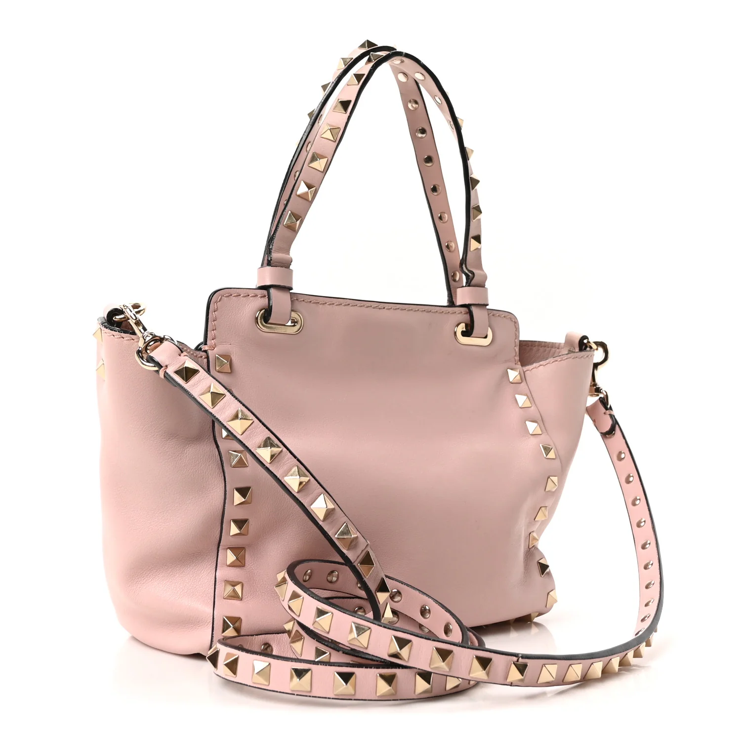 Vitello Mini Rockstud Tote Water Rose - Top Club