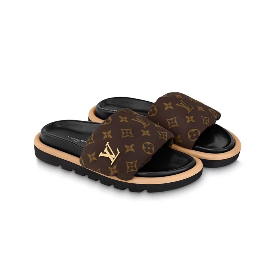 Louis Vuitton LV Pollow Nylon Velcro Slide Sandal(Replica) - Sneaker Replica Workshop