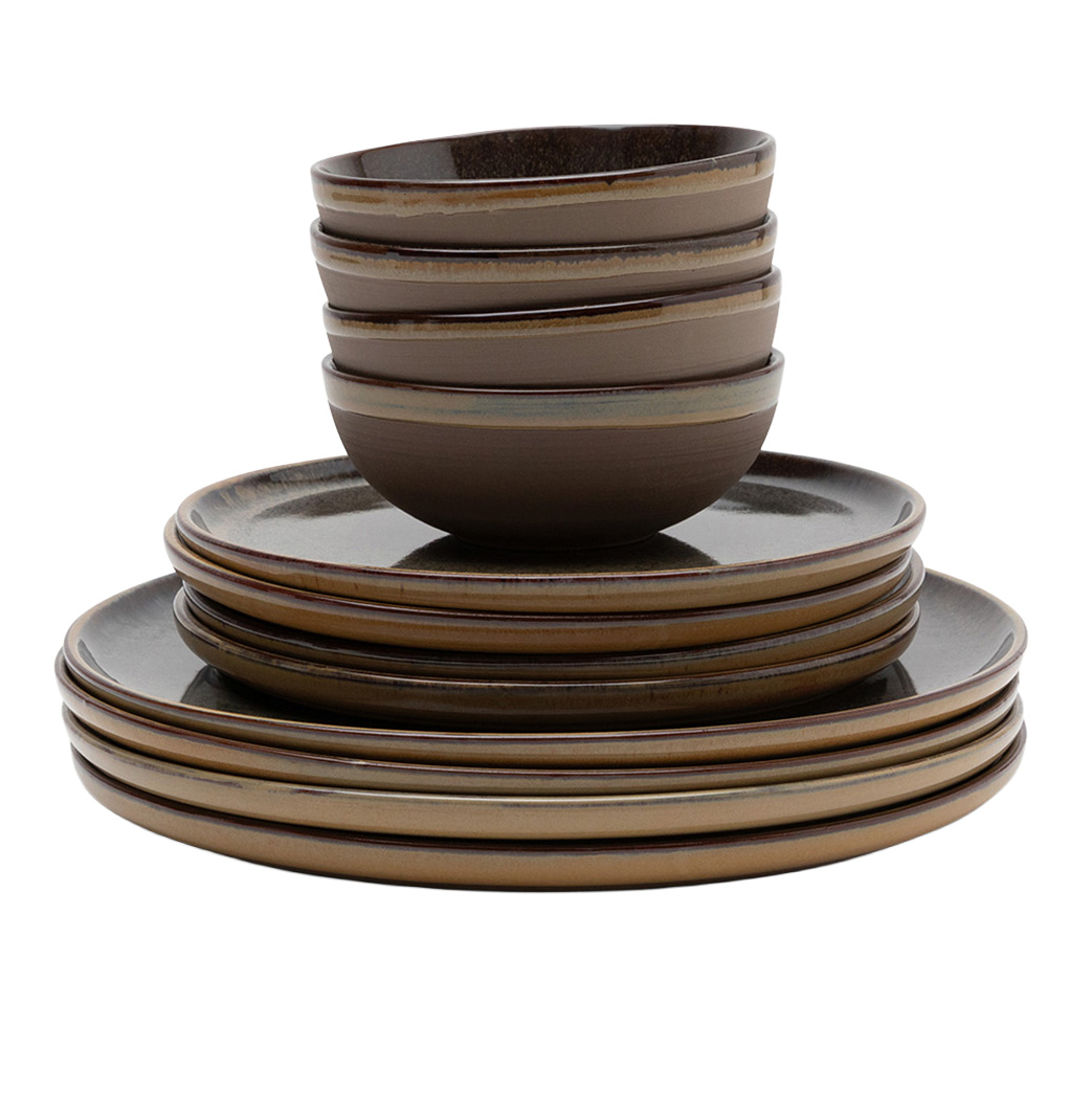 Servies Indi Grey - set van 12