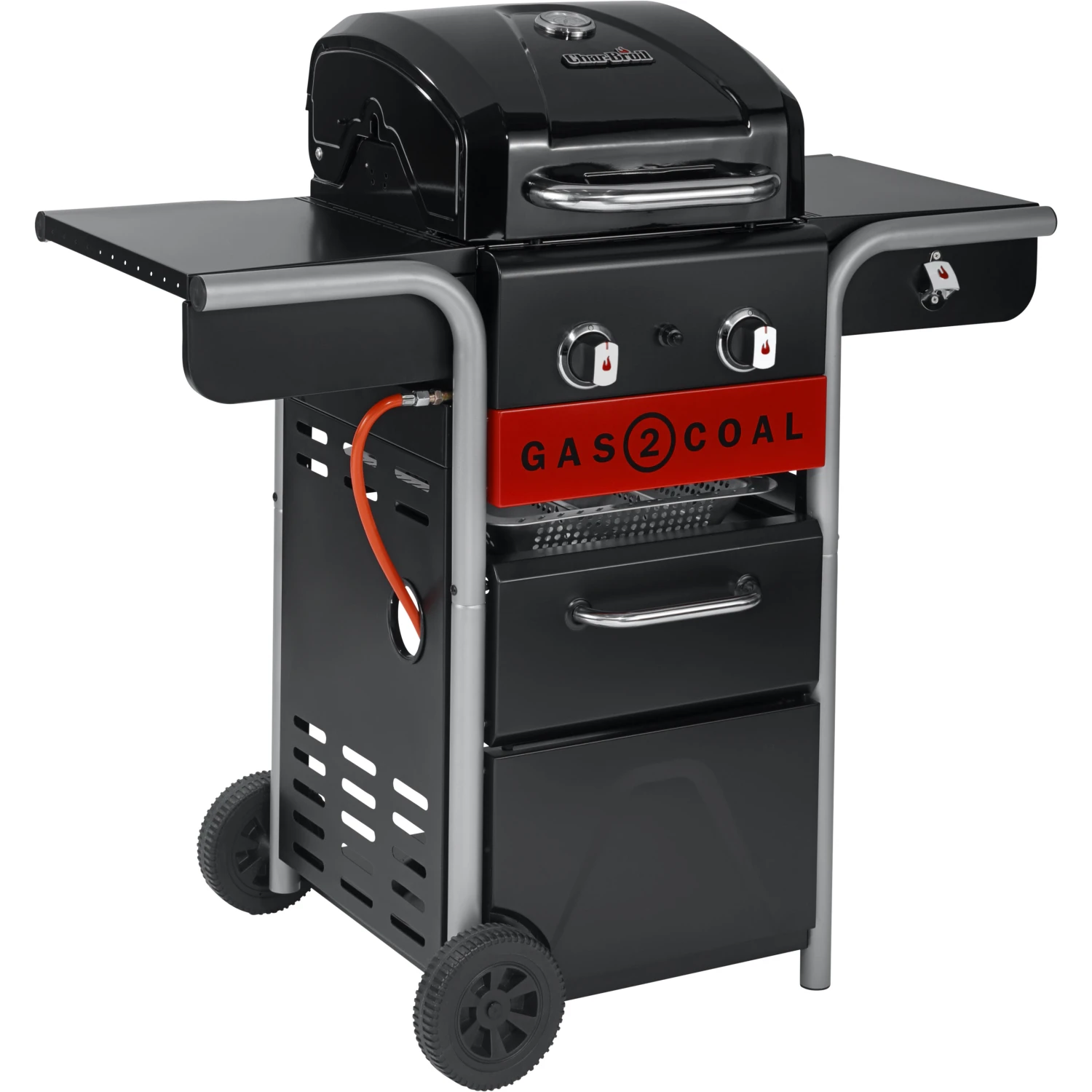 Char-Broil Barbecue a gas e carbone GAS2COAL 2.0 2B Char-Broil 2 fuochi in acciaio con ruot