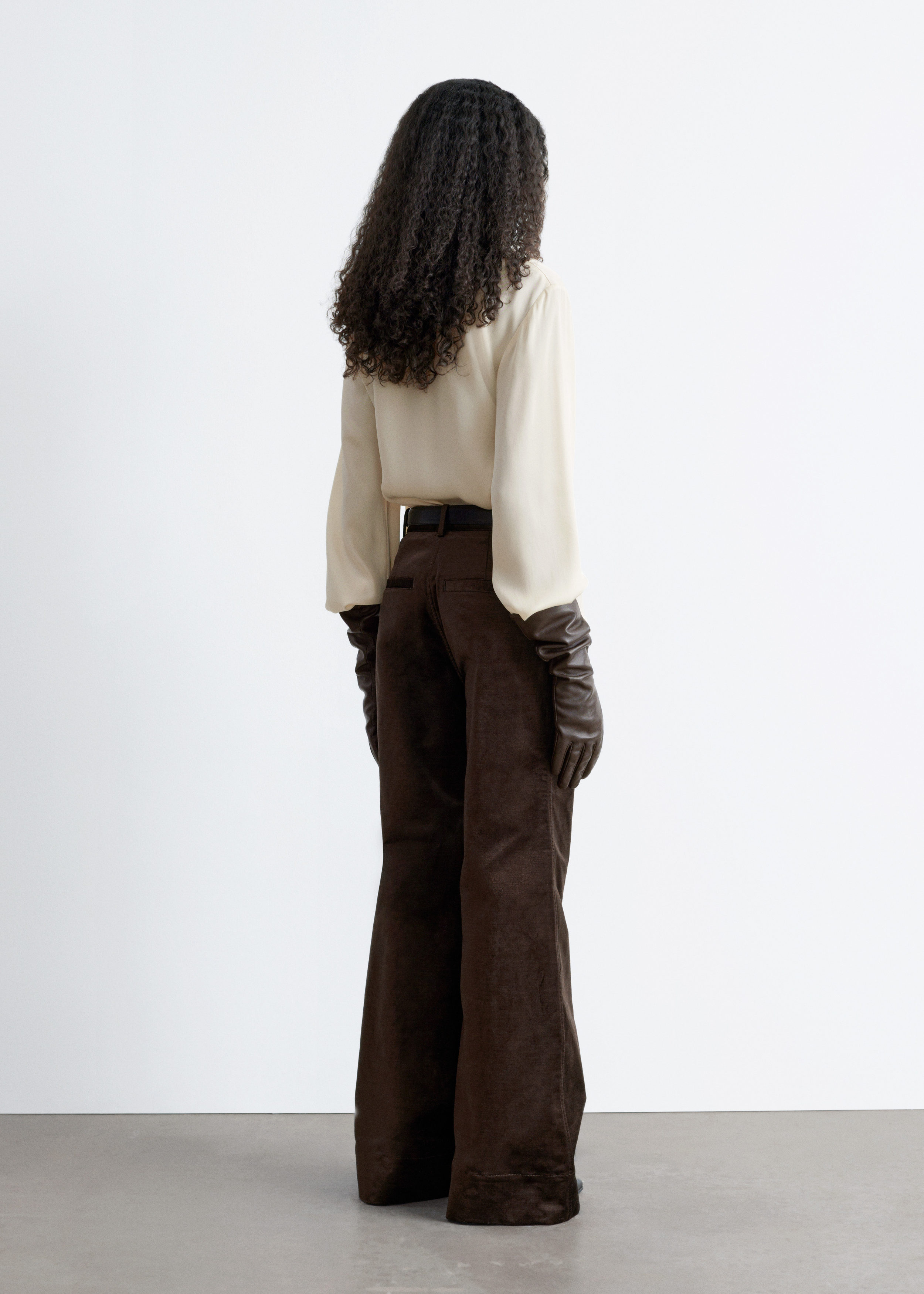 & Other Stories SCARF-DETAIL SATIN BLOUSE