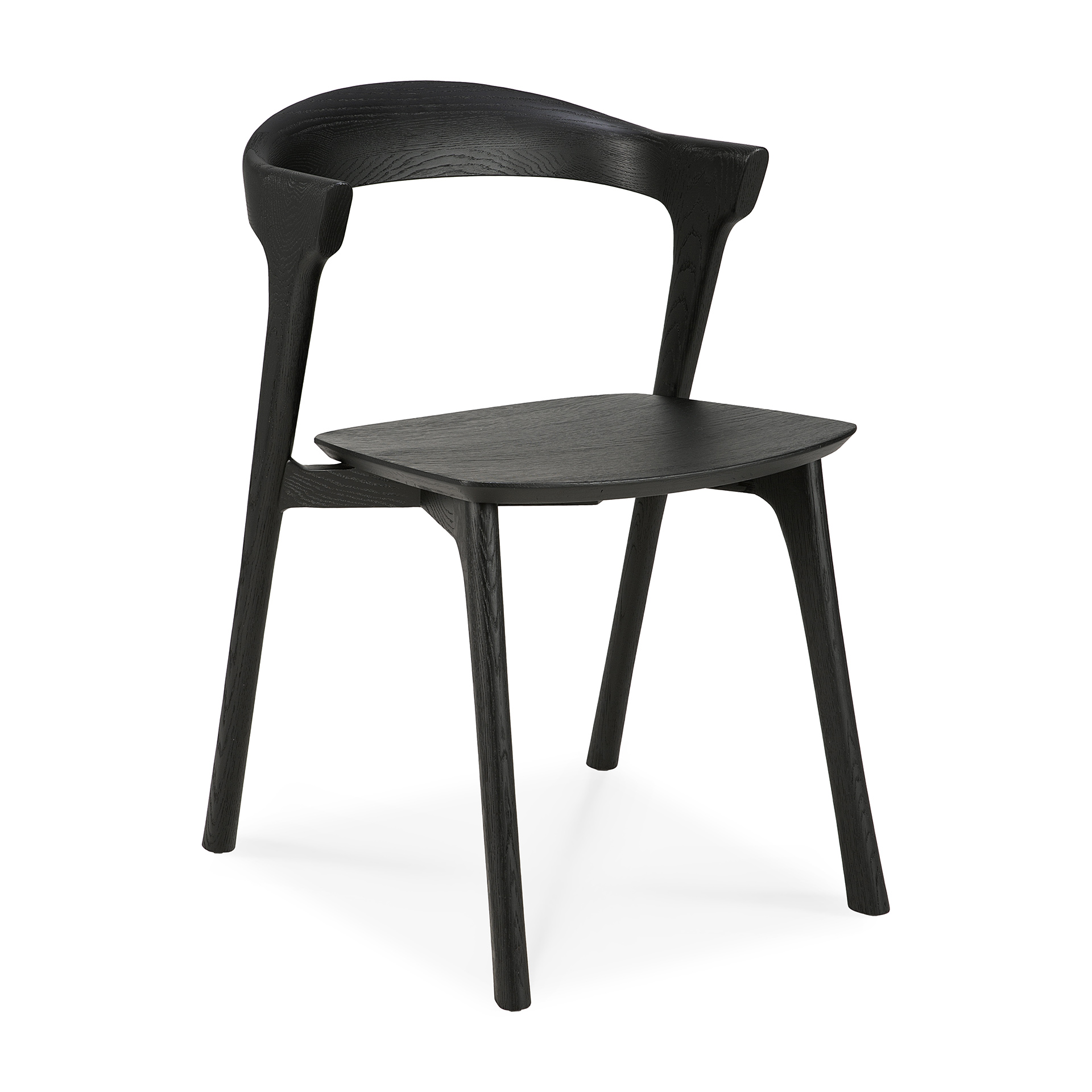 Bok stoel - eiken zwart - gelakt