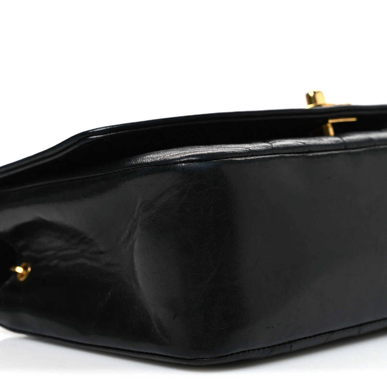 Lambskin Quilted Small Single Flap Black - Top Club