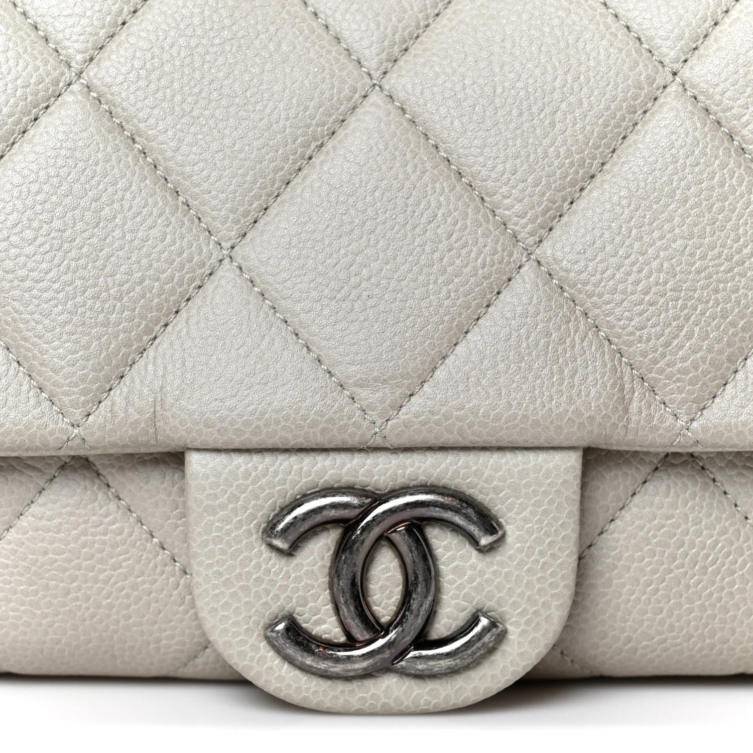Caviar Quilted Coco Casual Flap Ivory - Top Club