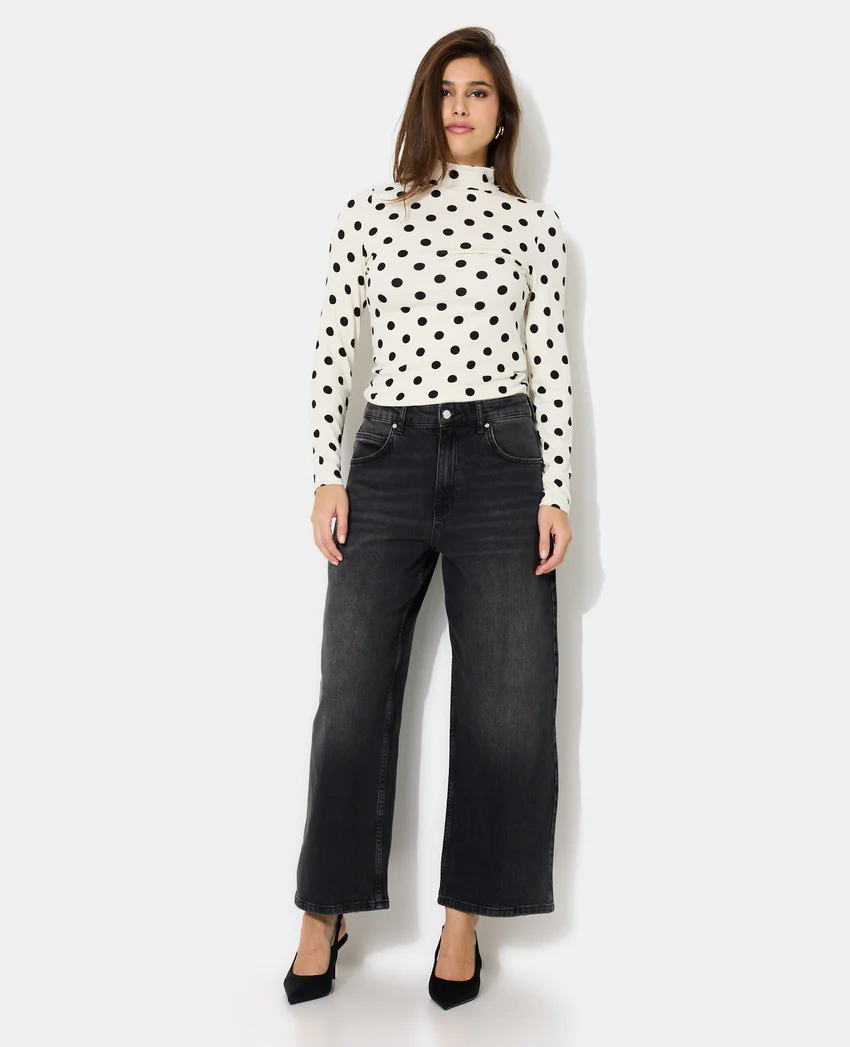 Pimkie T-shirt manches longues motifs pois
