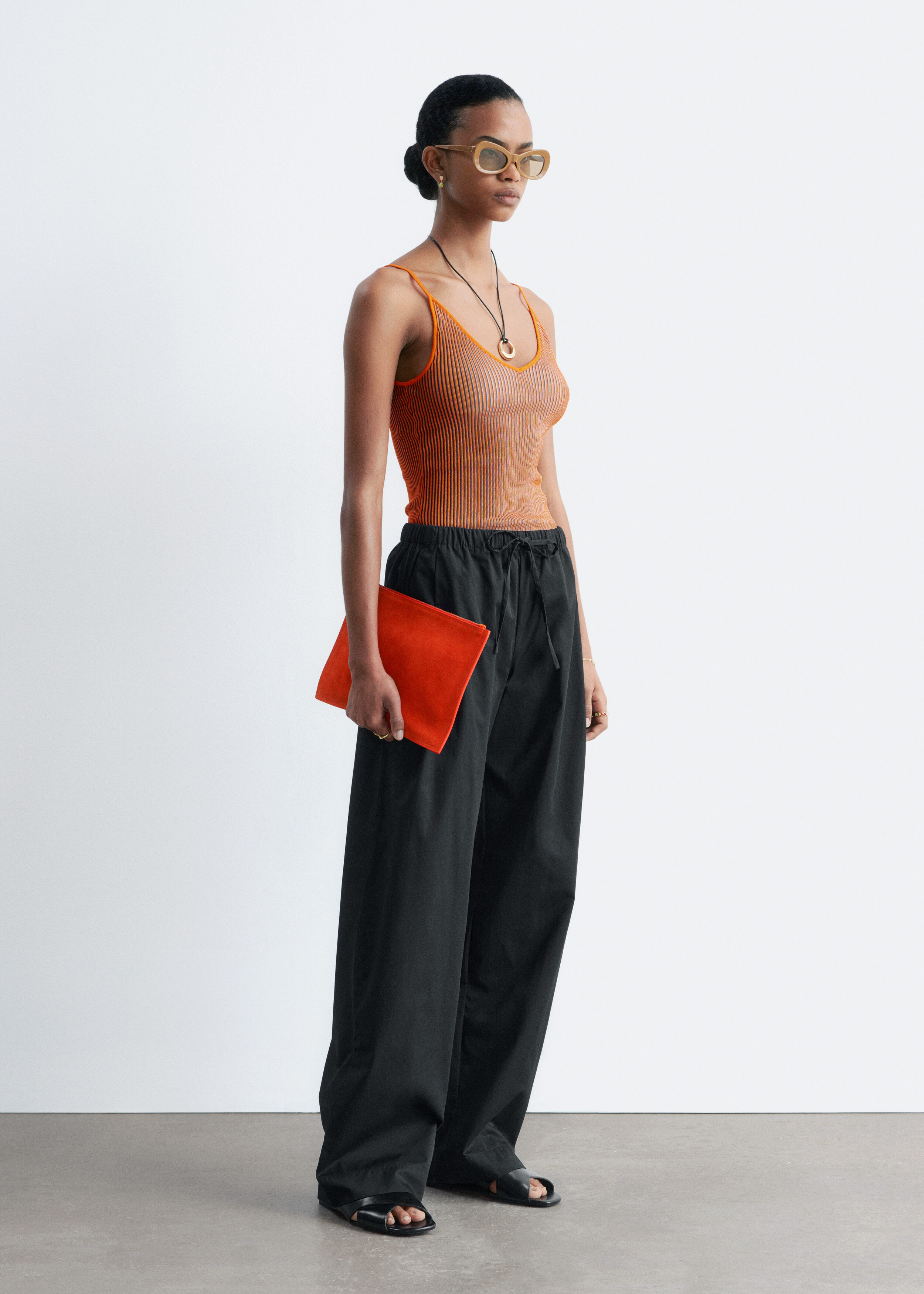 & Other Stories COTTON TWILL DRAWSTRING TROUSERS