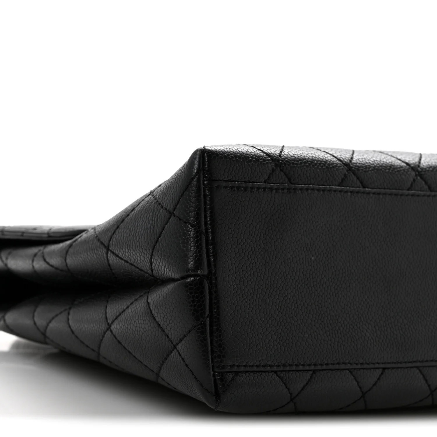Caviar Quilted Jumbo Kelly Flap Black - Top Club