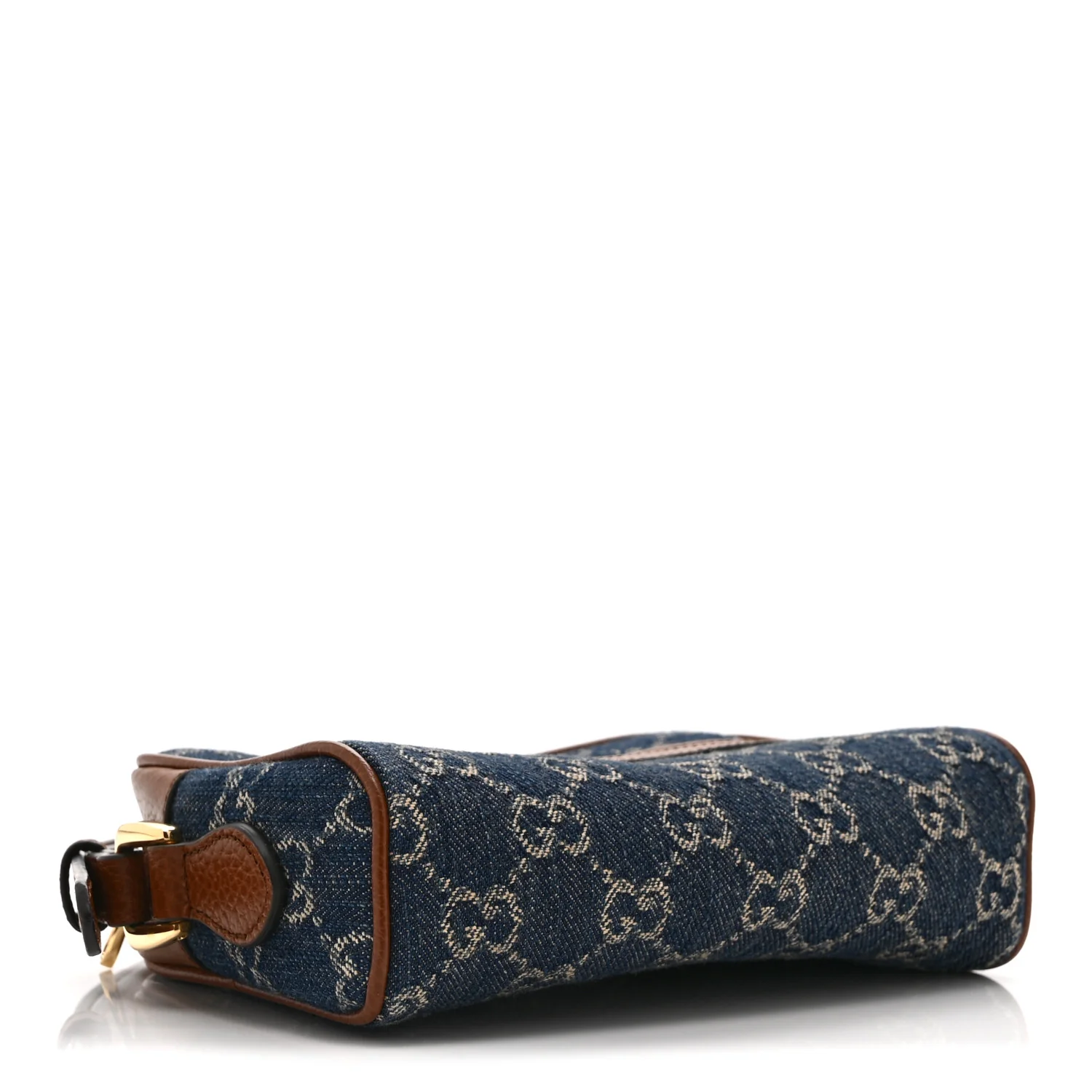 New Denim GG Monogram Dollar Calfskin Mini Ophidia Shoulder Bag Blue Tea Cuir Epilog - Top Club