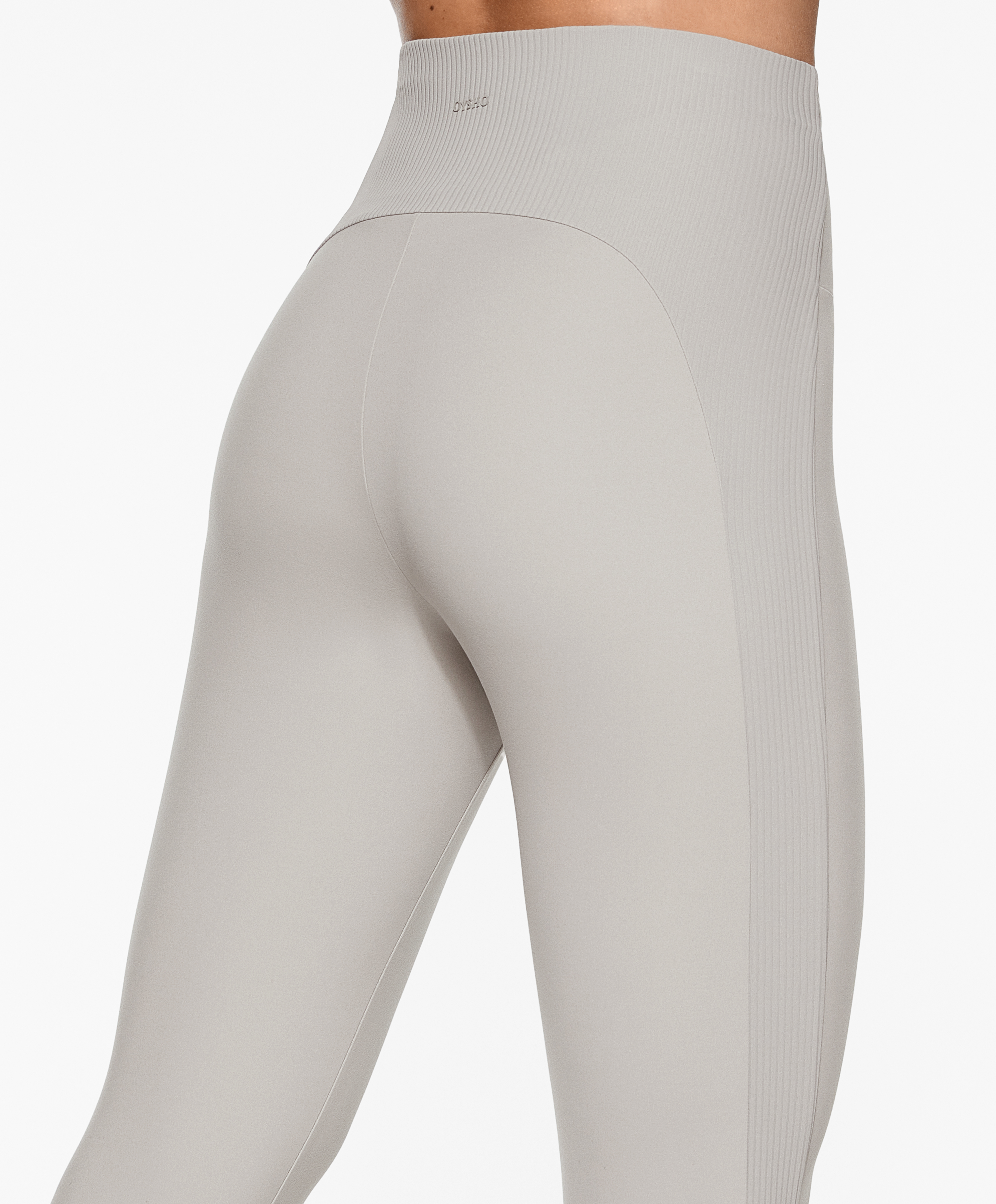 OYSHO Comfortlux high-rise rib 65cm ankle-length leggings