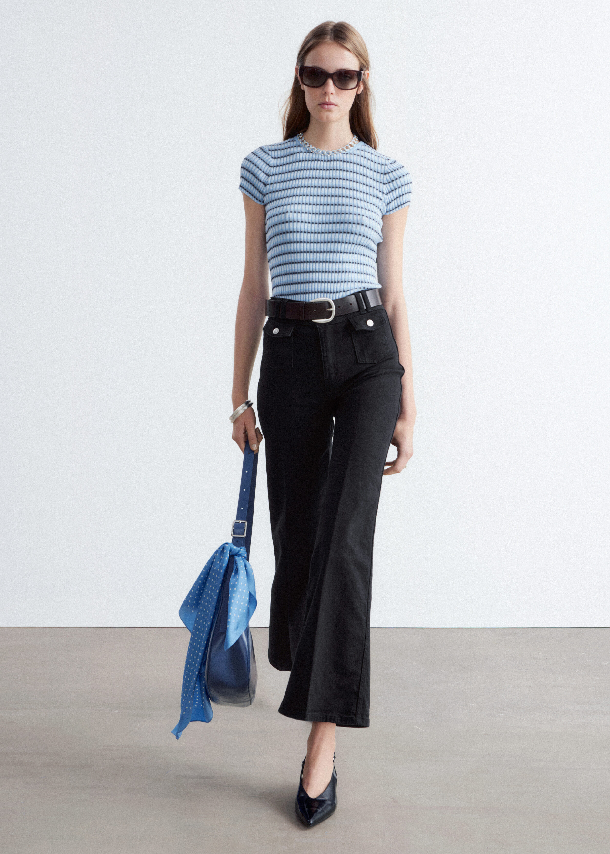 & Other Stories PRESS-CREASE FLARED JEANS