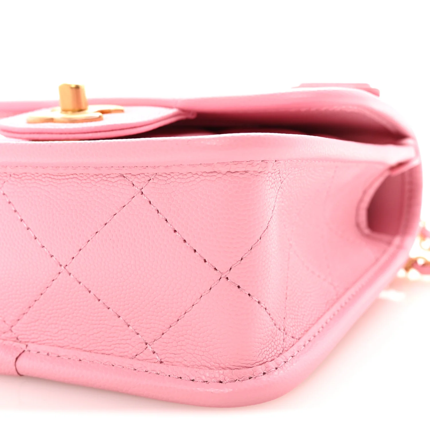 Caviar School Memory Mini Top Handle Flap Light Pink - Top Club