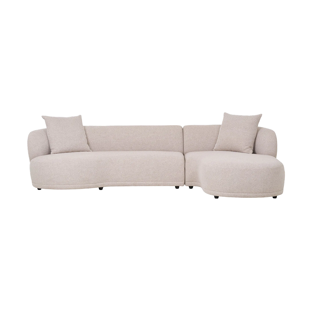 Hoekbank Mandy - rechts - 3,5-zits Beige