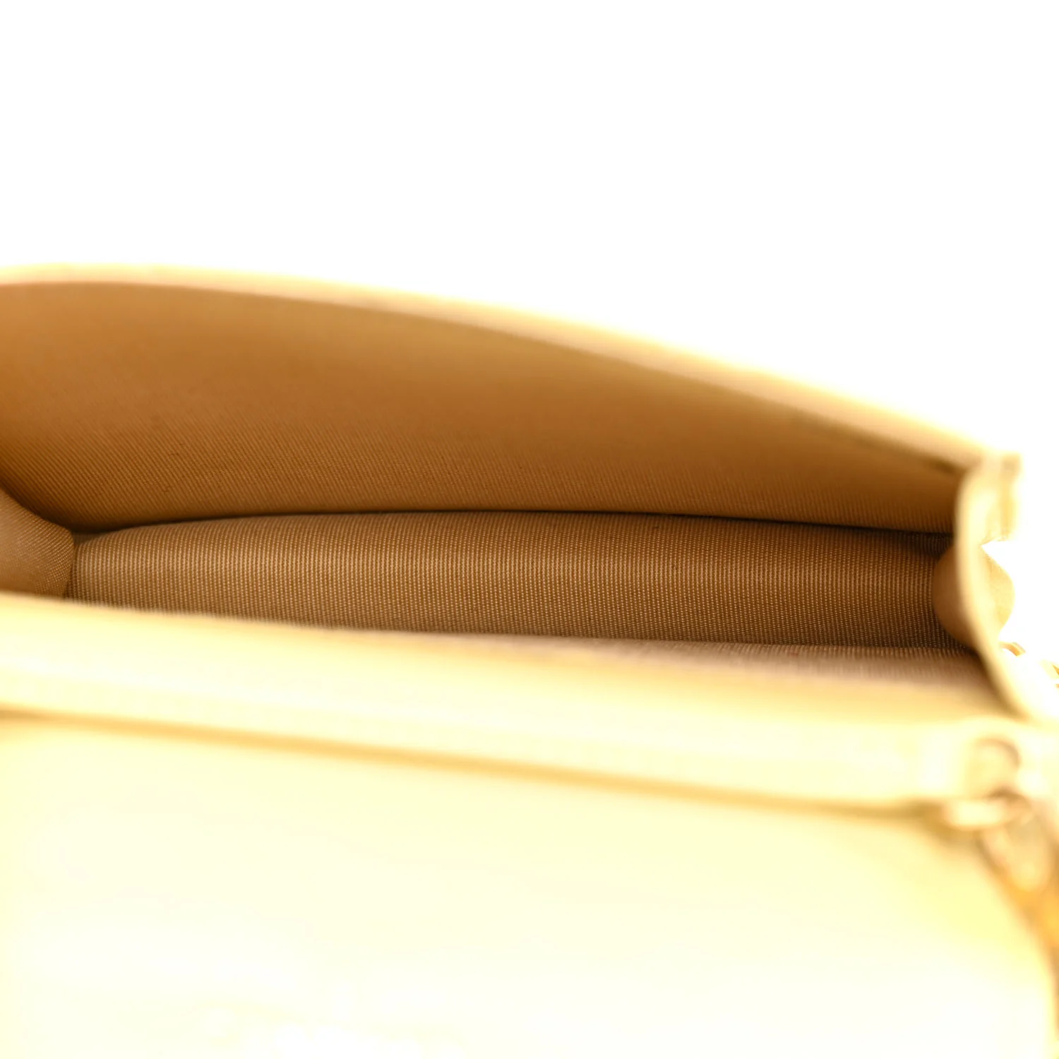 Lambskin Quilted Pearl Crush Clutch With Chain Yellow - Top Club