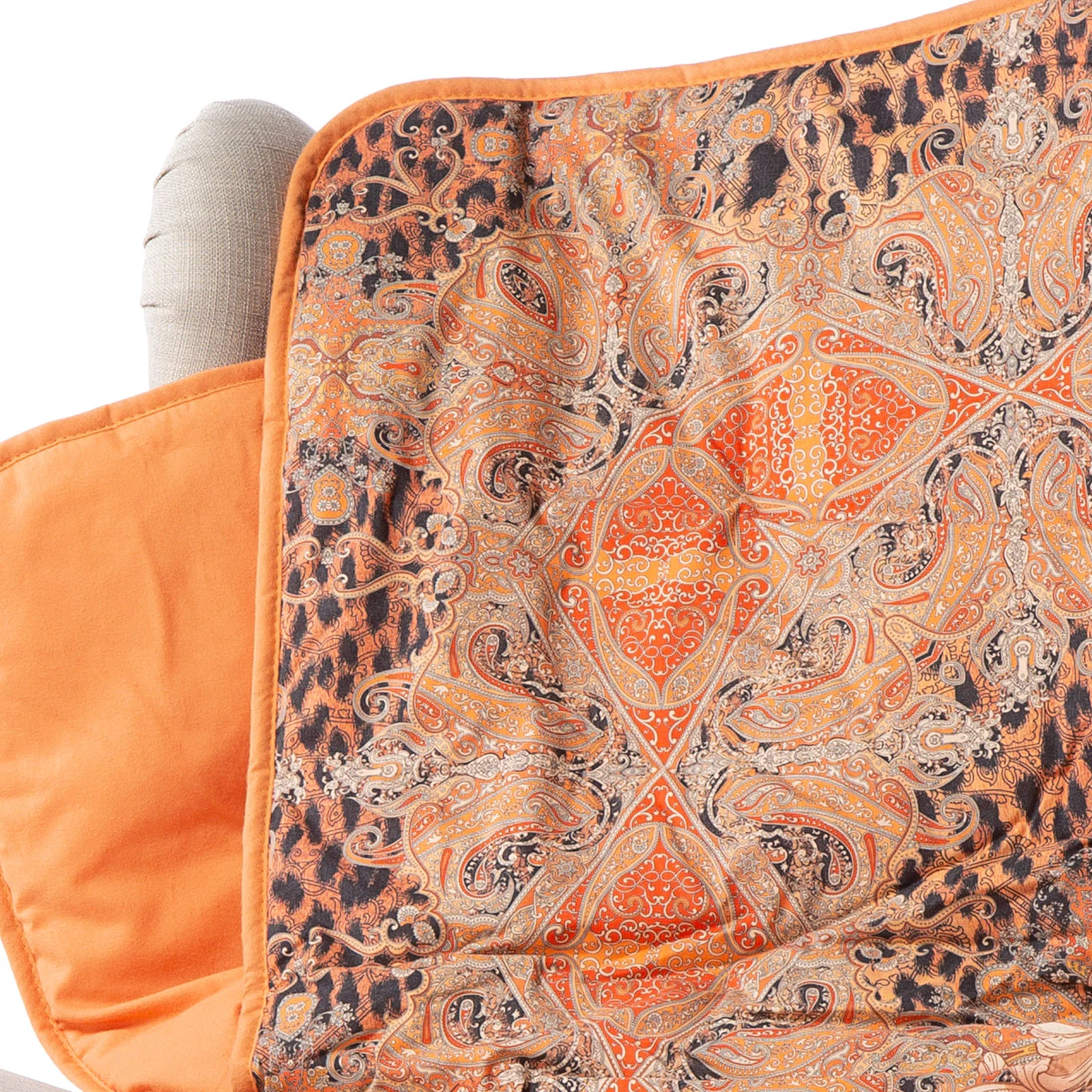 Plaid Scaldotto In Cotone Pantherè Cm. 130X170 Arancio Caleffi