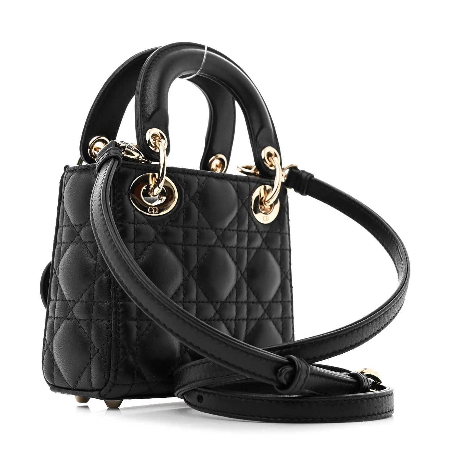 Lambskin Cannage Micro Lady Dior Black - Top Club