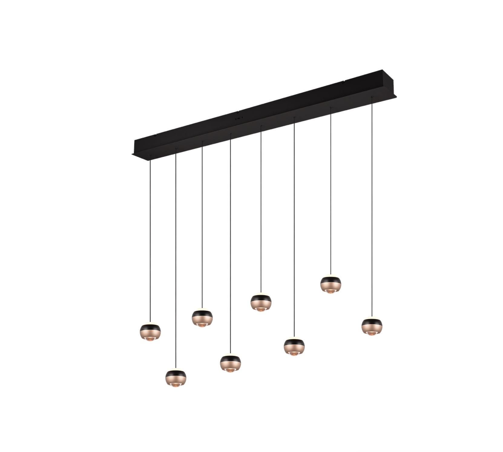 ORBIT BALK 8-LICHTS ZWART